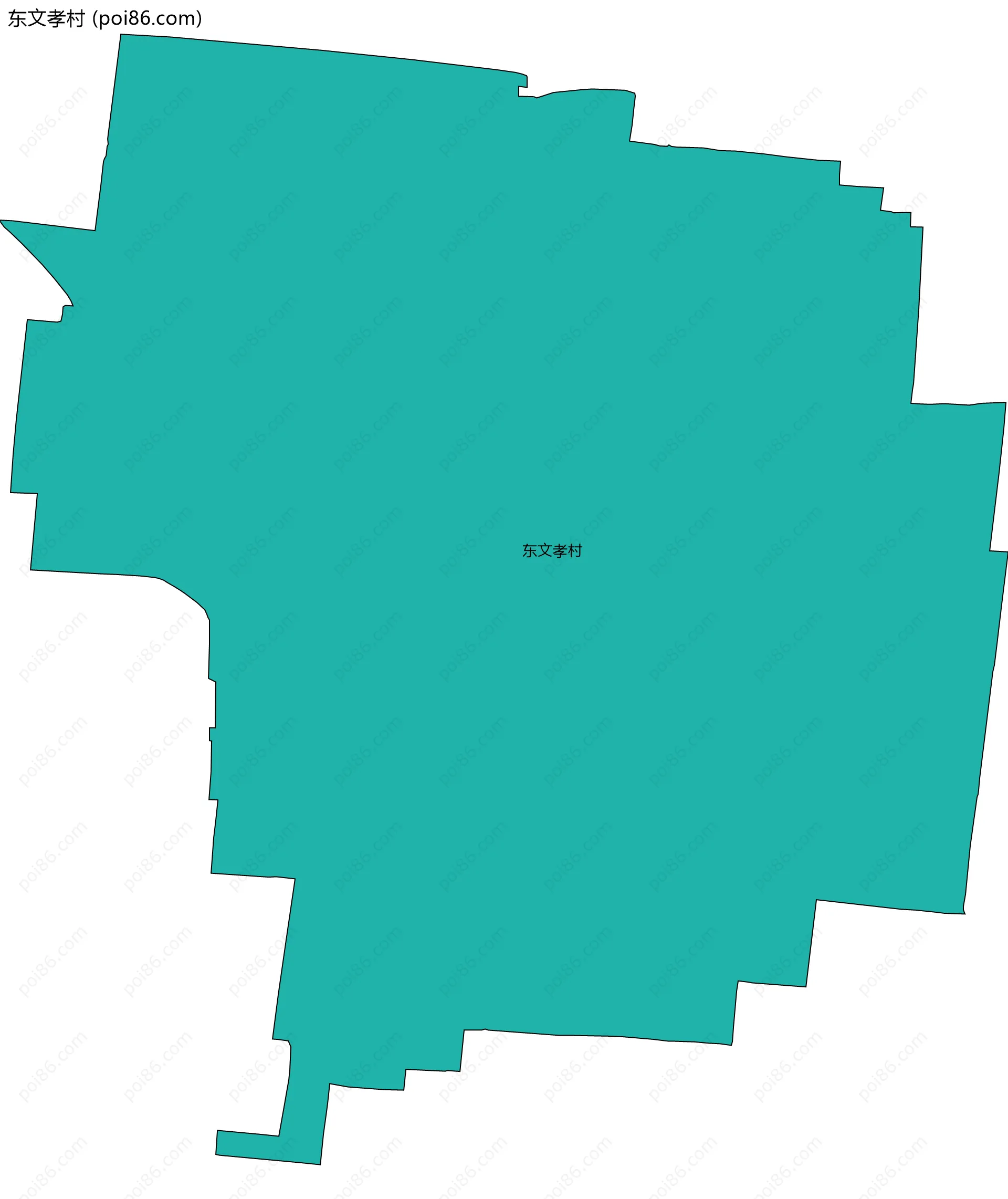 东文孝村边界地图