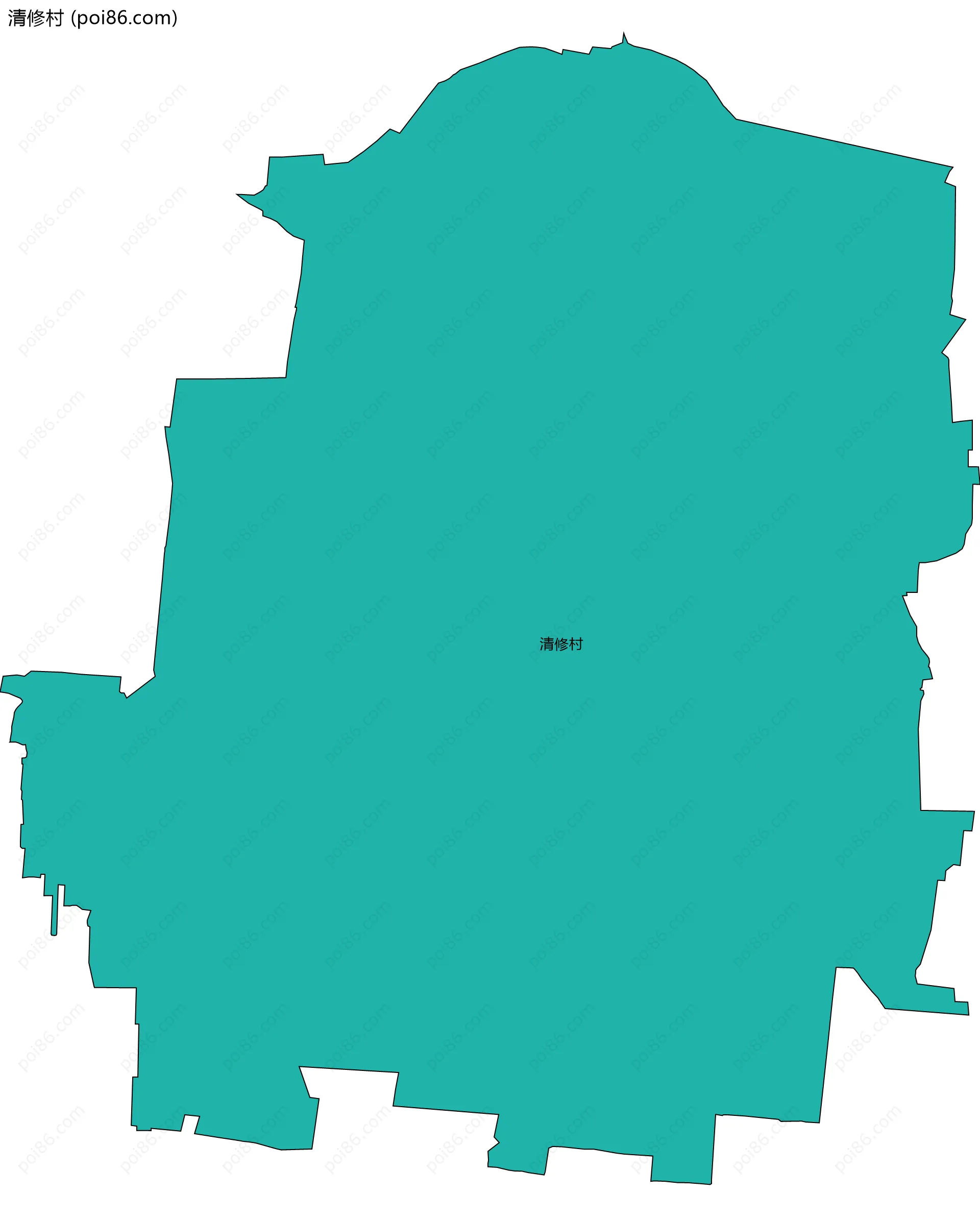 清修村边界地图