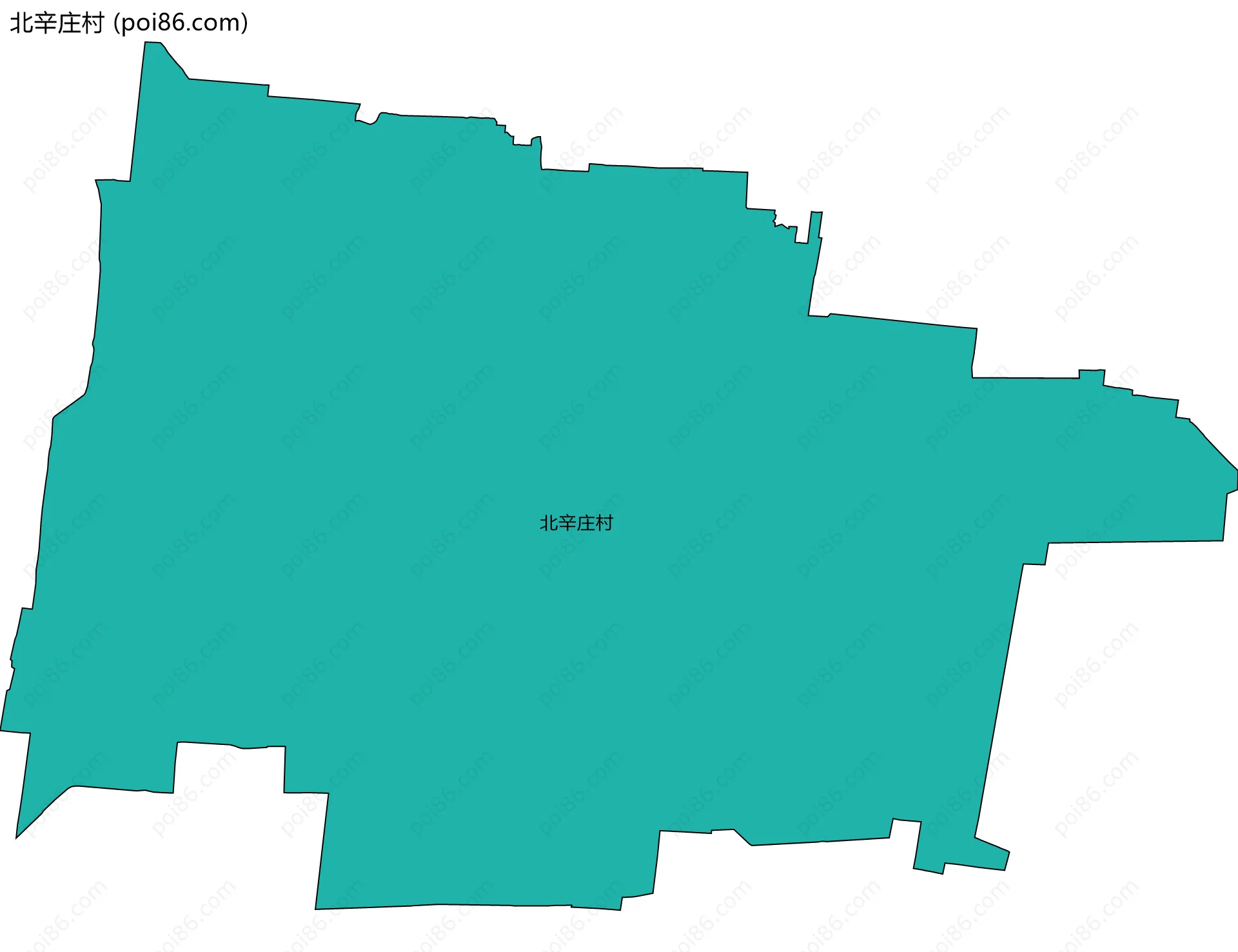 北辛庄村边界地图