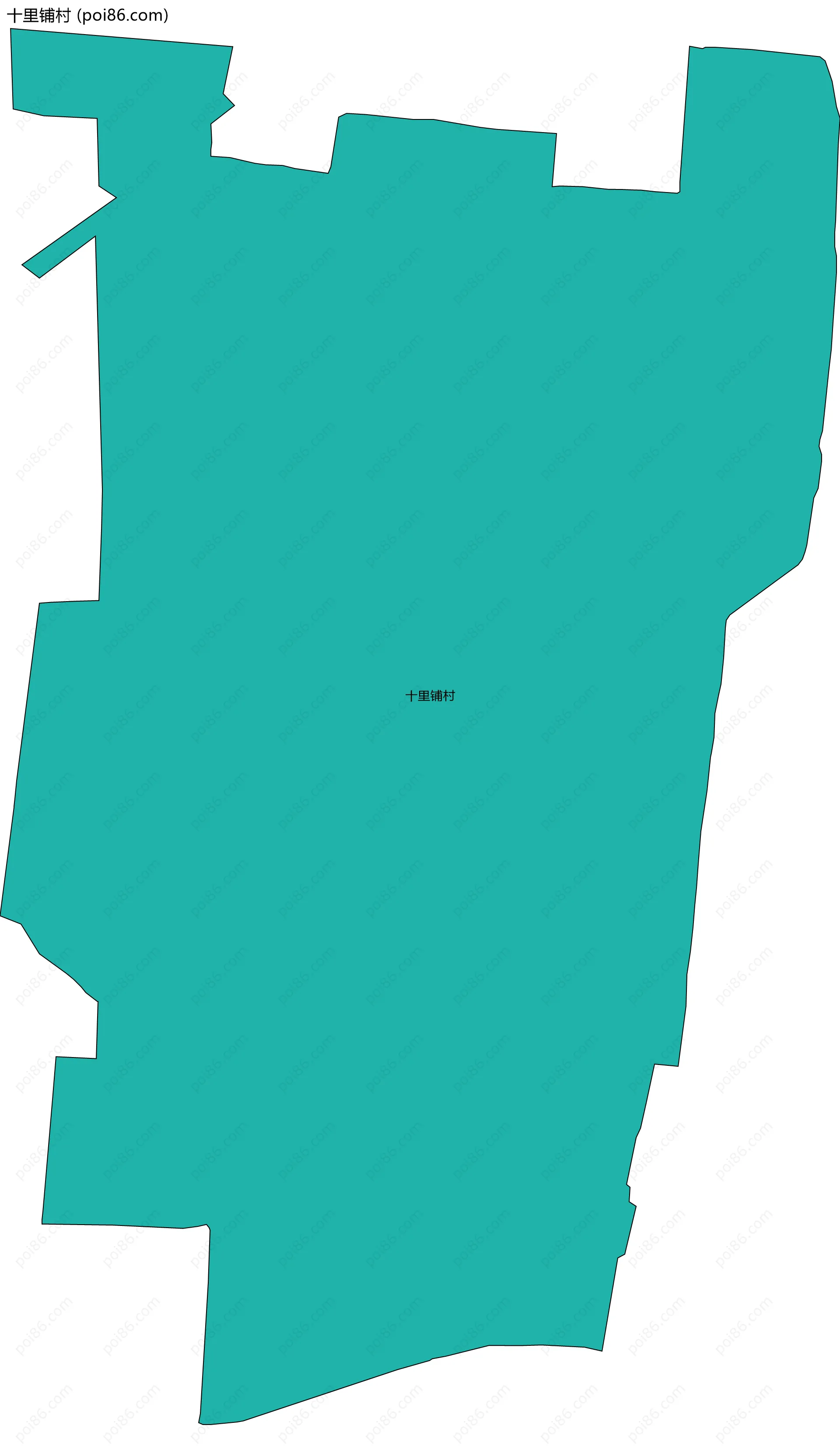 十里铺村边界地图