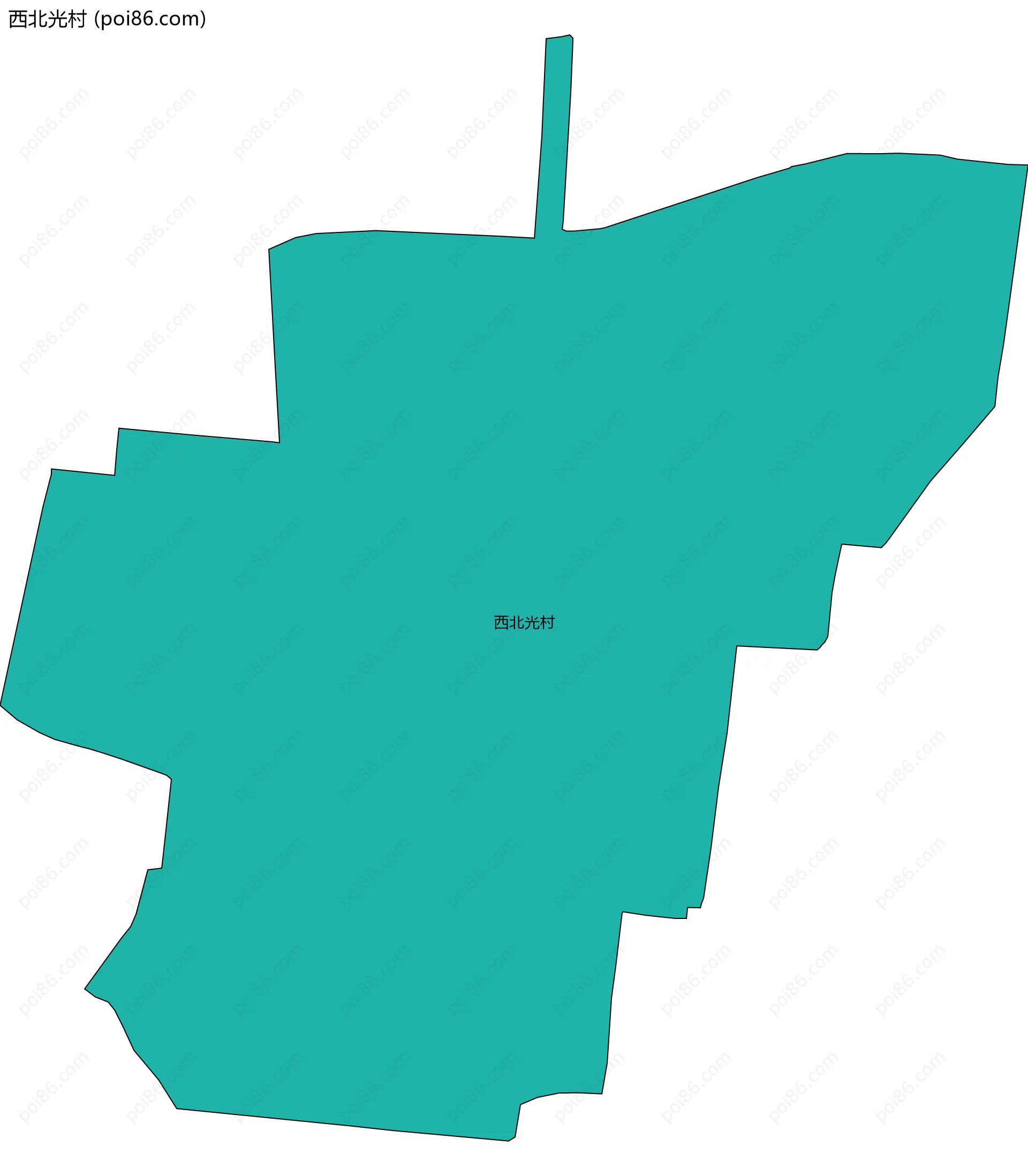 西北光村边界地图