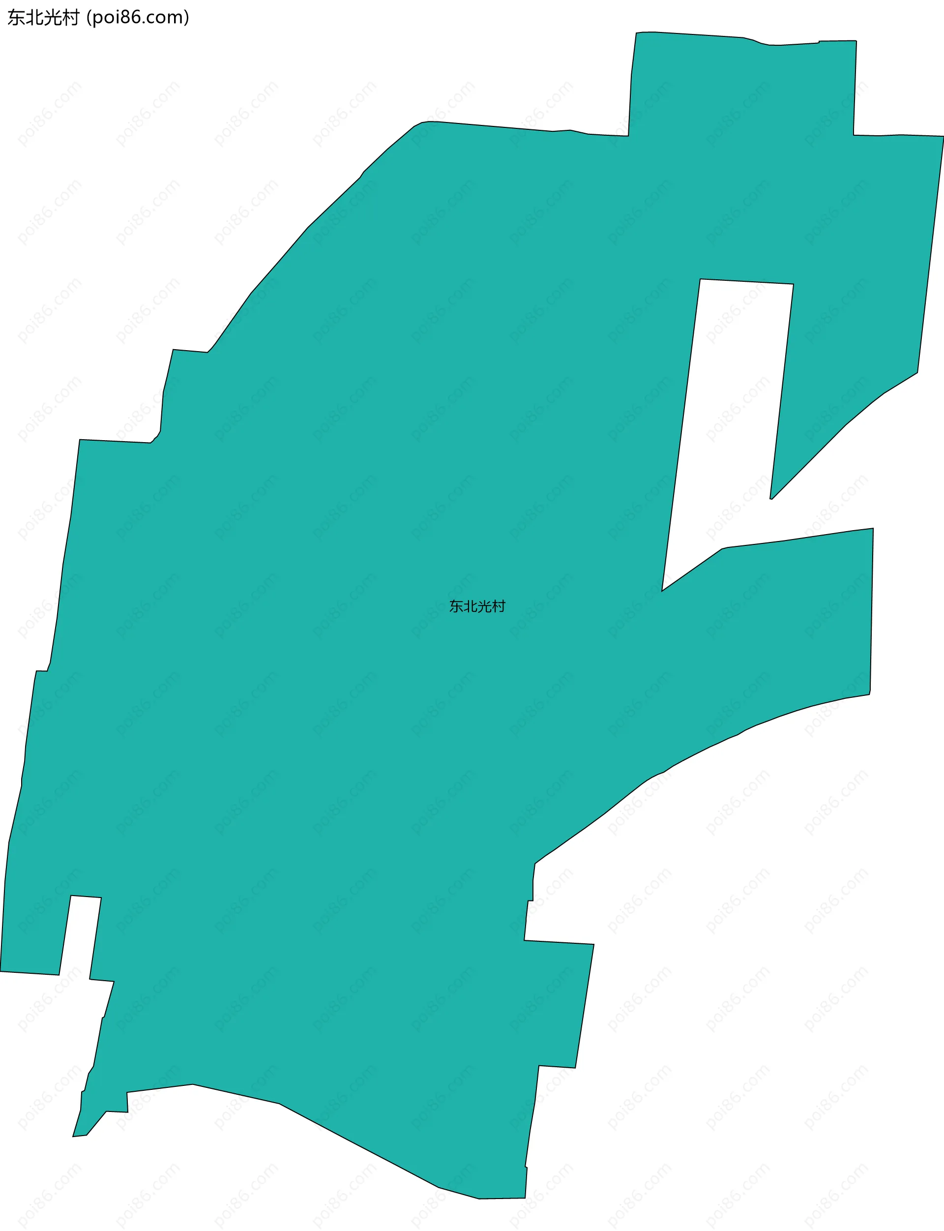 东北光村边界地图