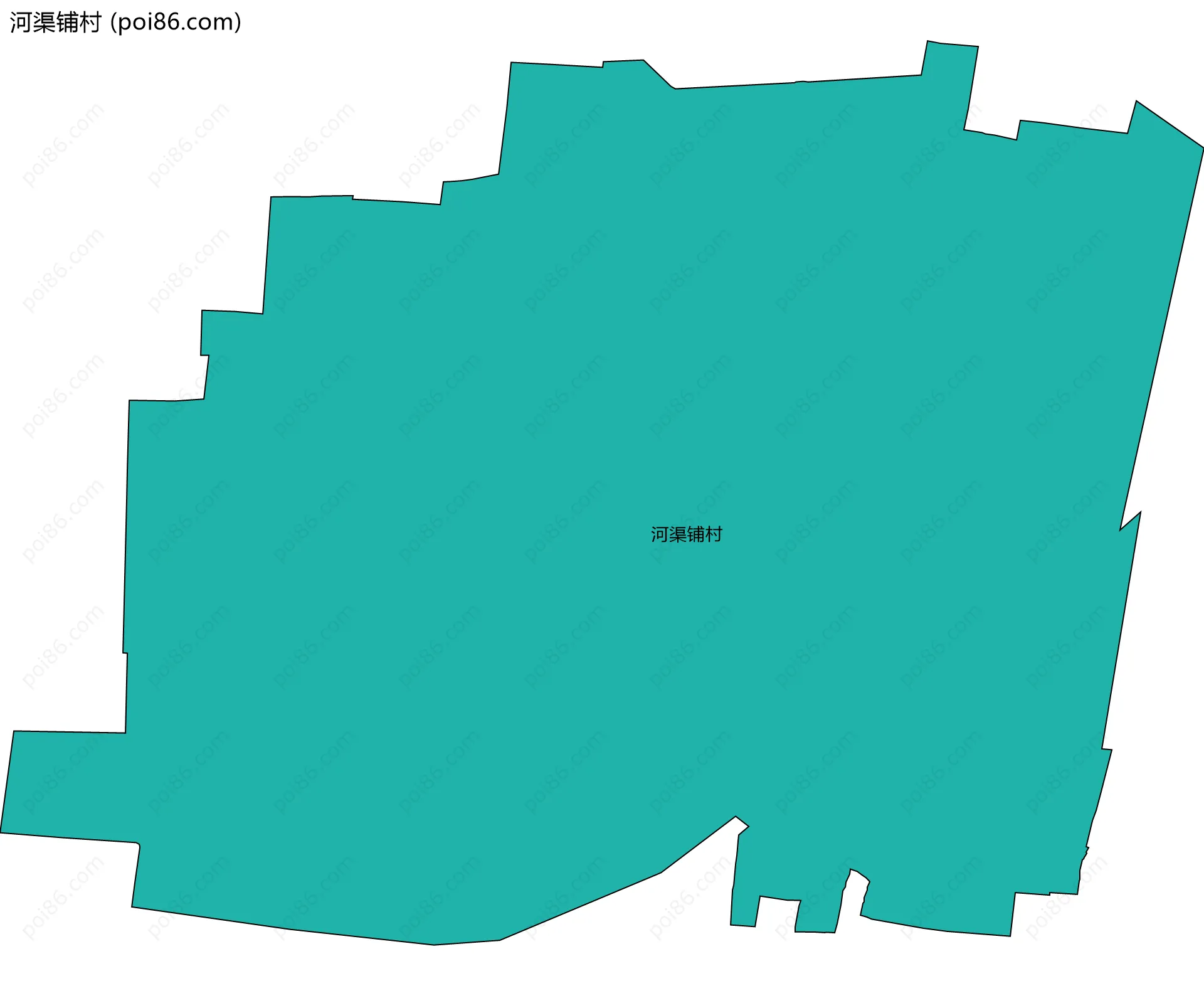河渠铺村边界地图