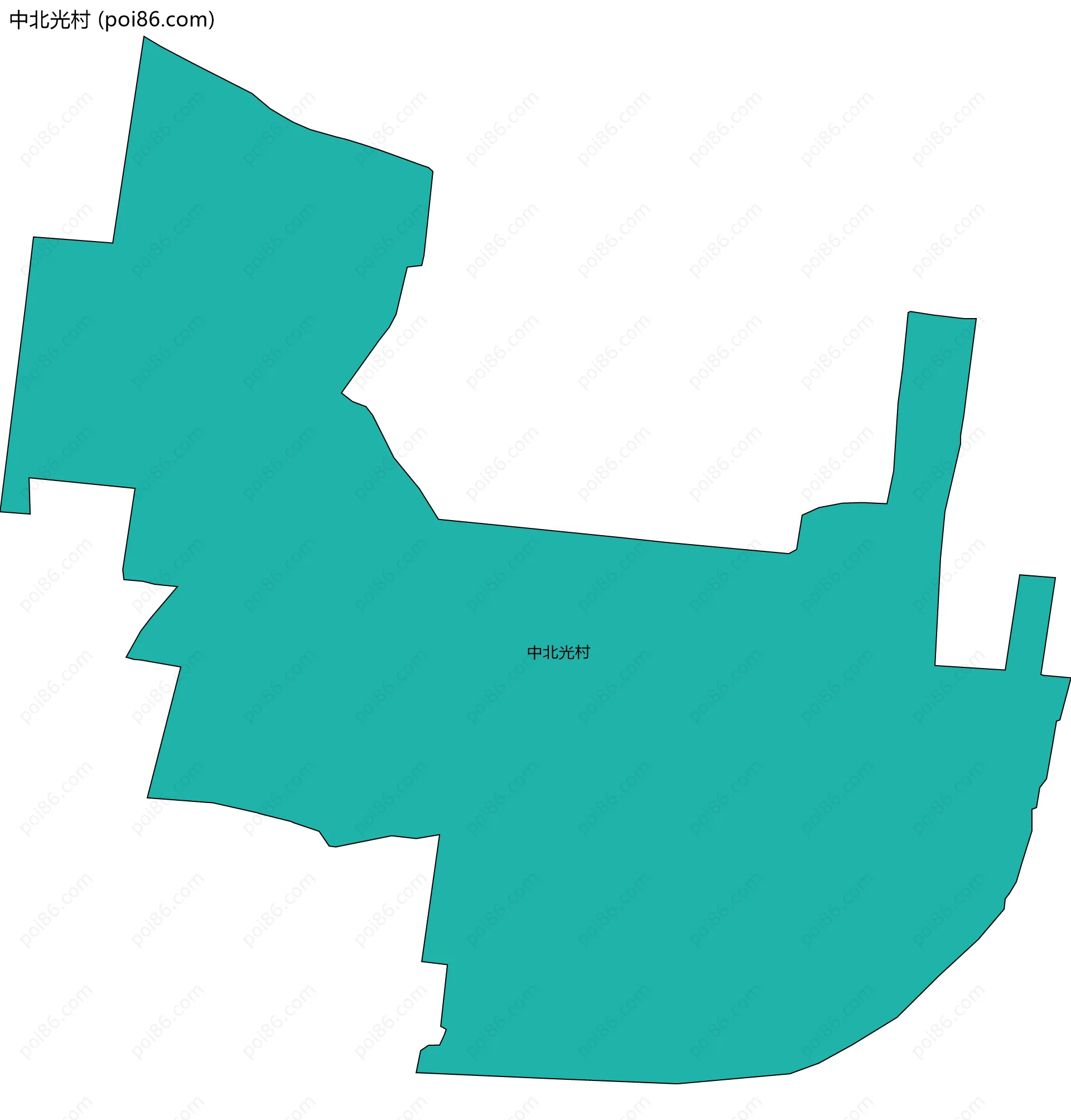 中北光村边界地图