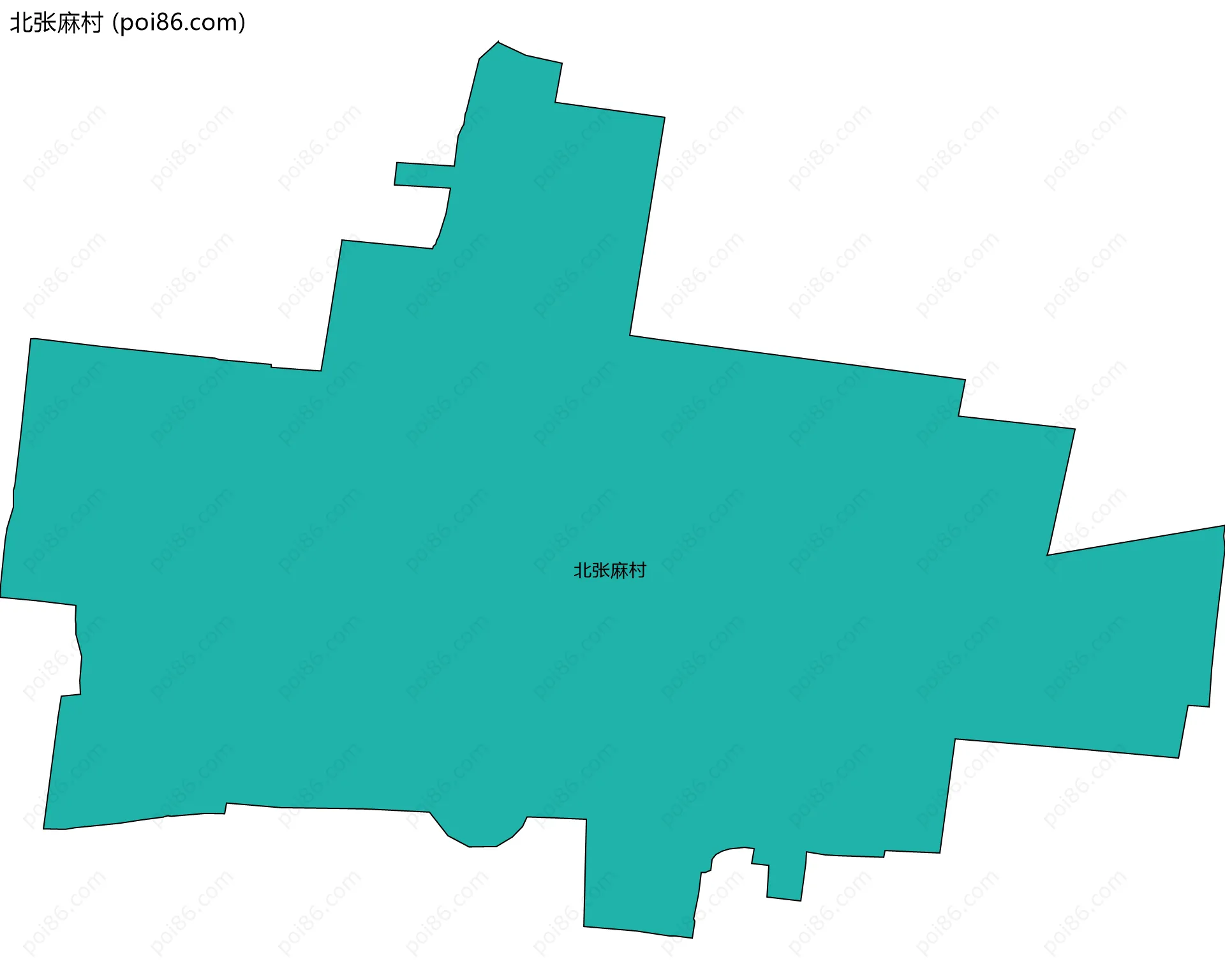 北张麻村边界地图