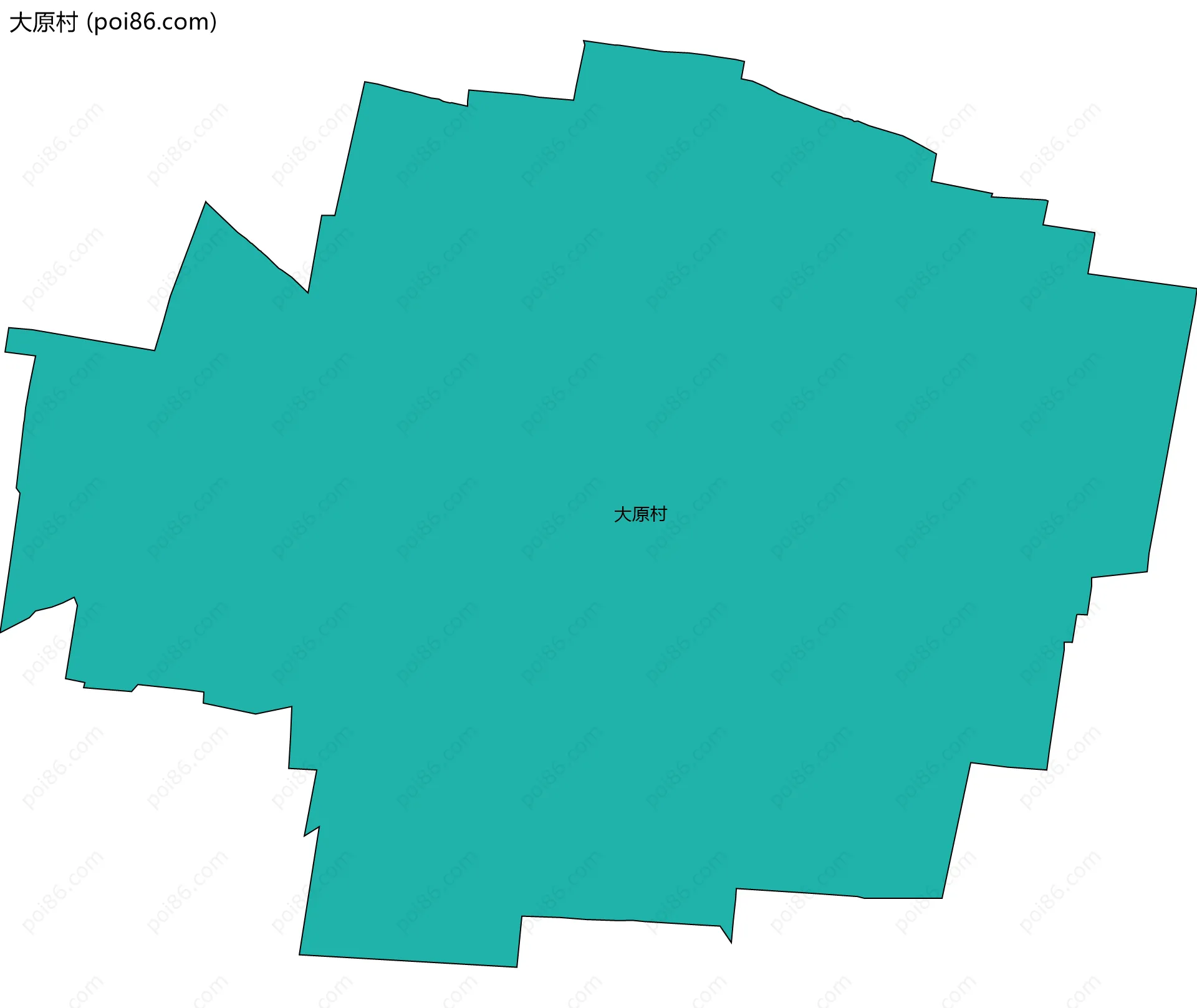 大原村边界地图
