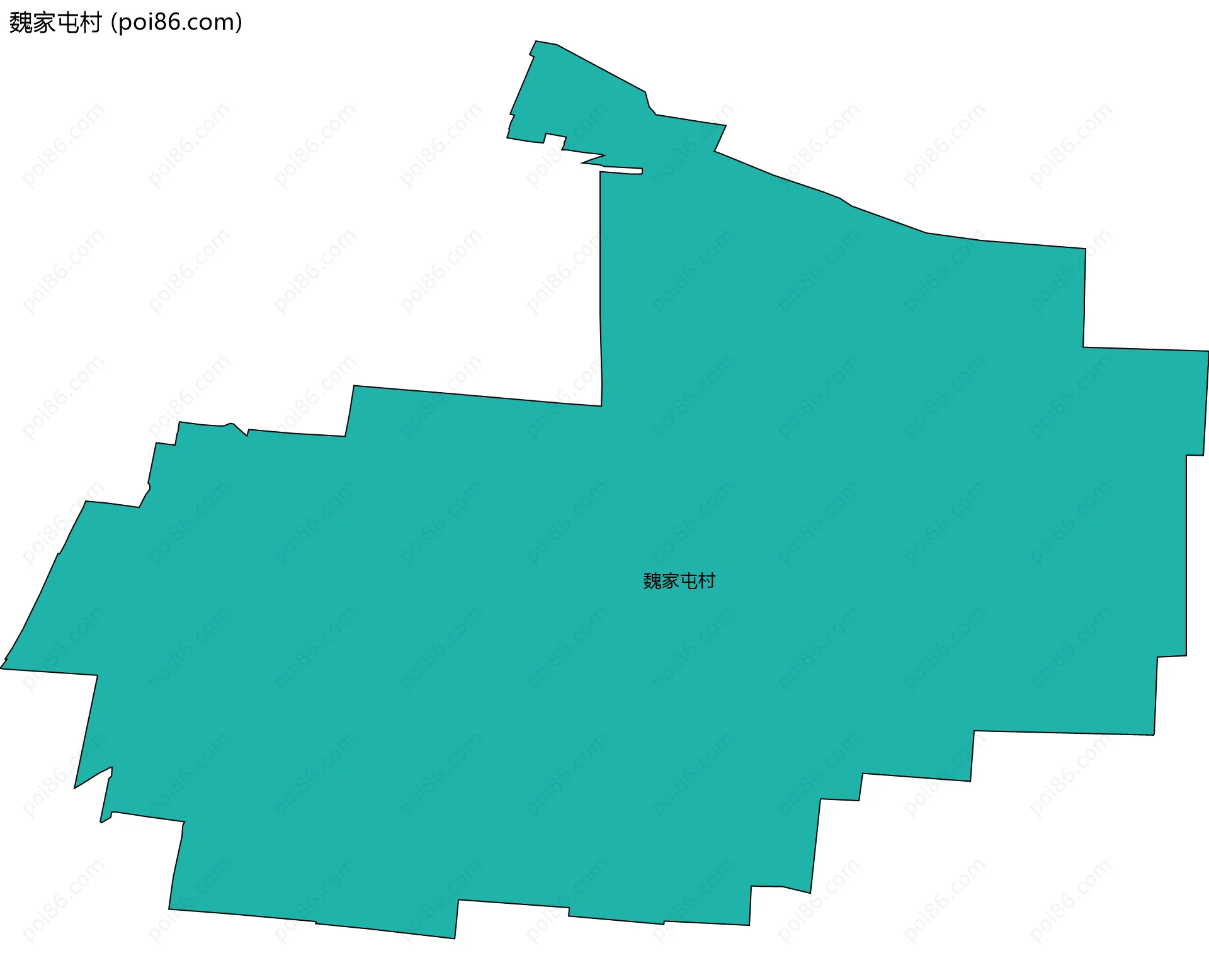 魏家屯村边界地图
