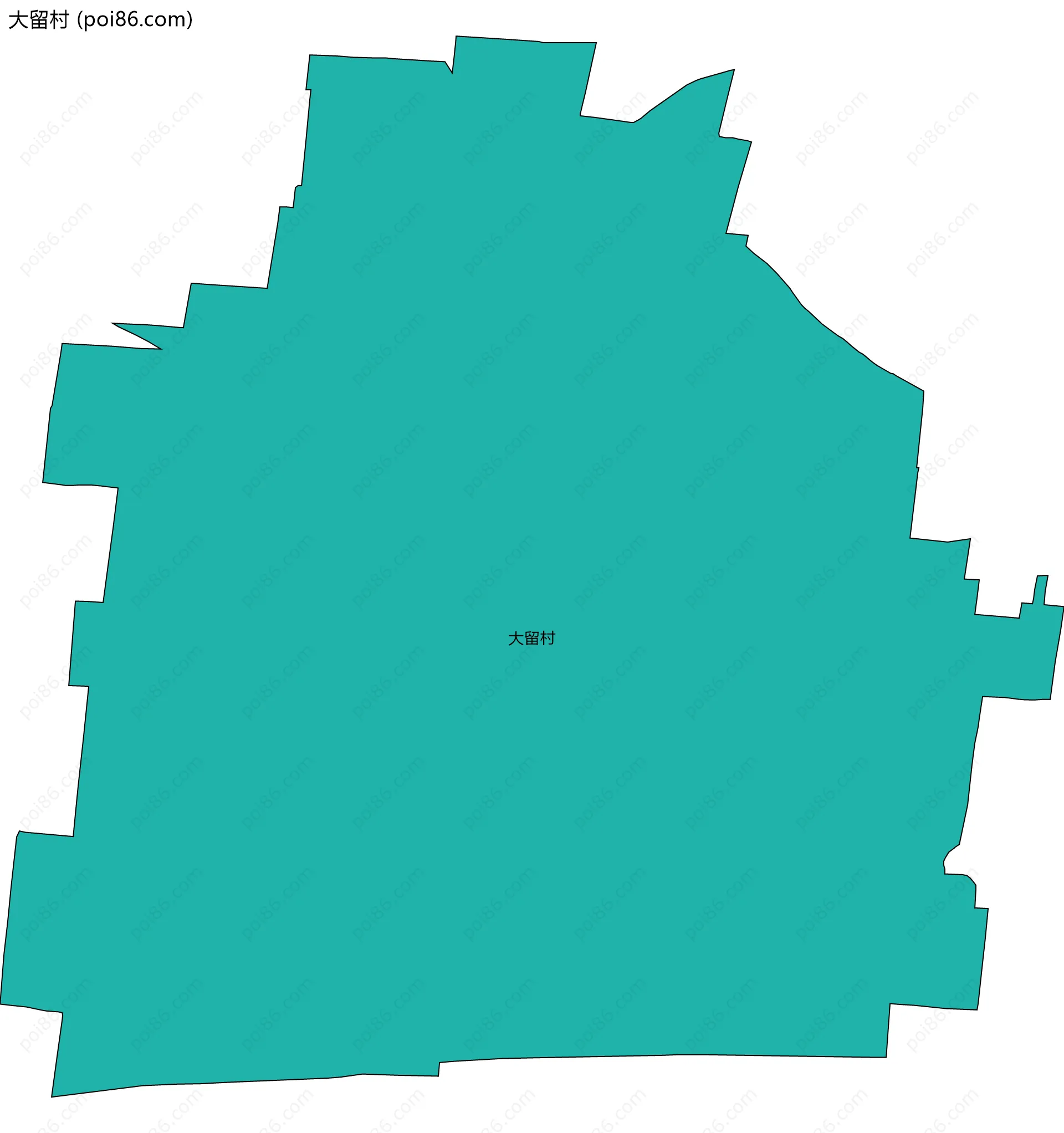 大留村边界地图