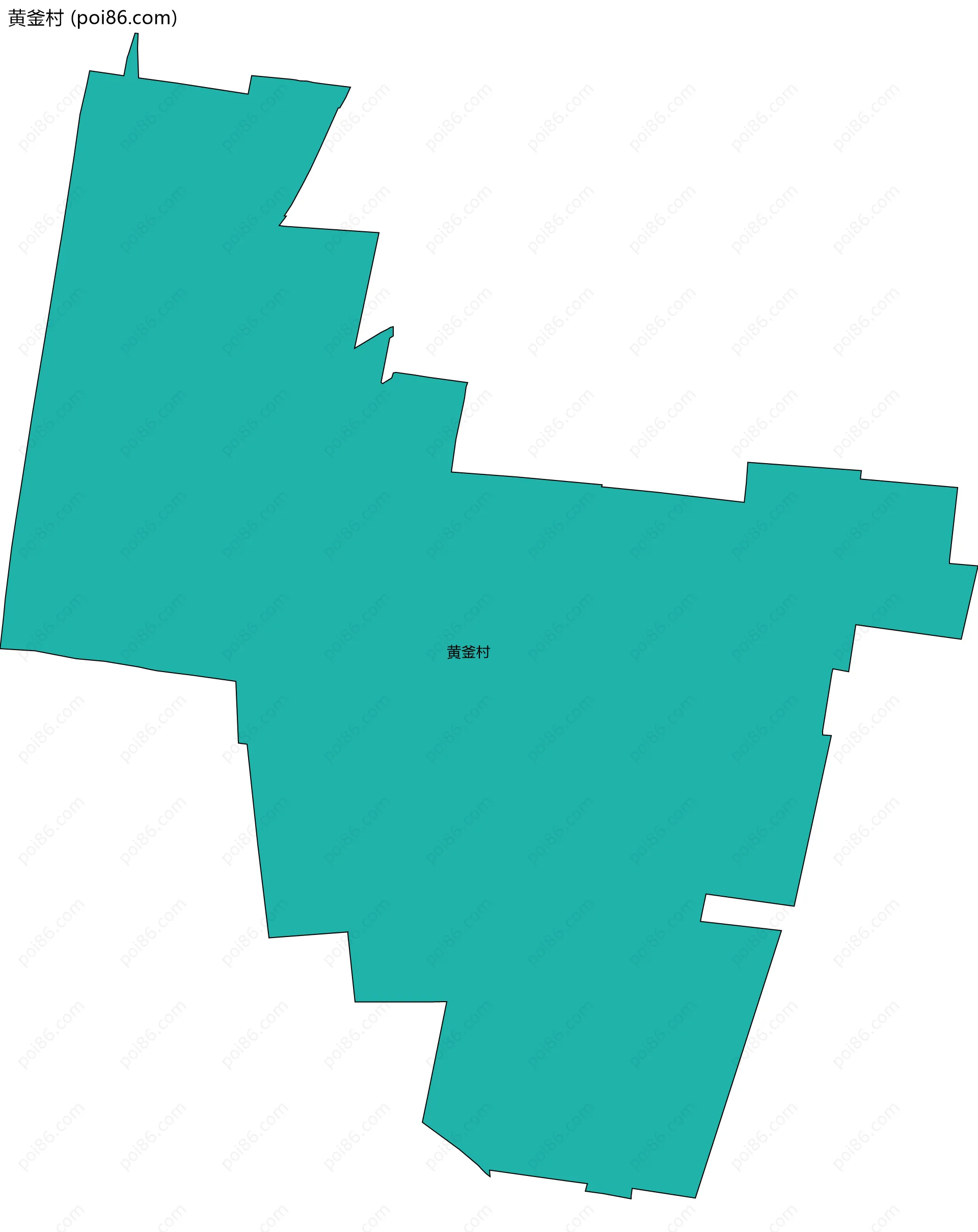 黄釜村边界地图