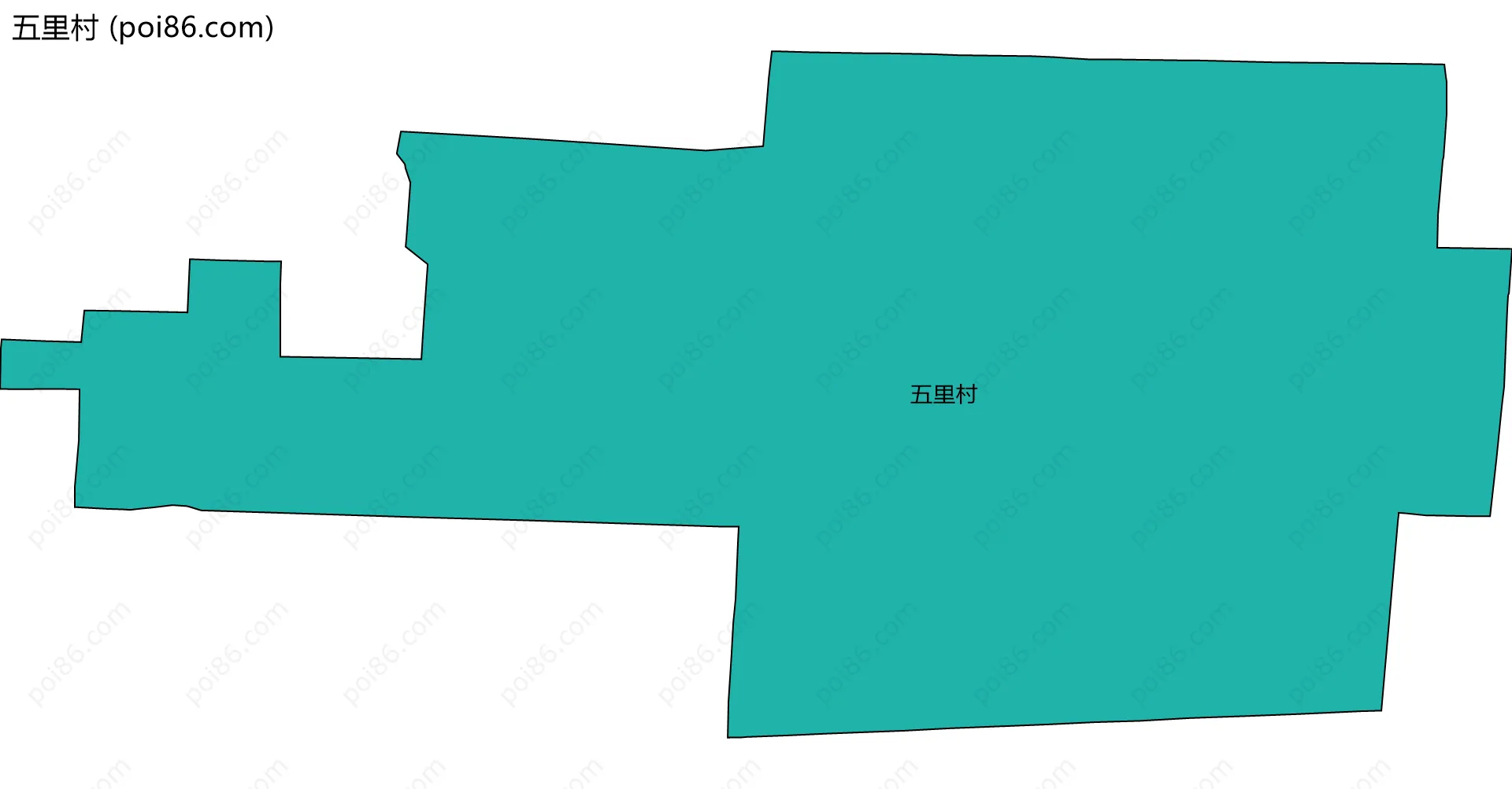 五里村边界地图