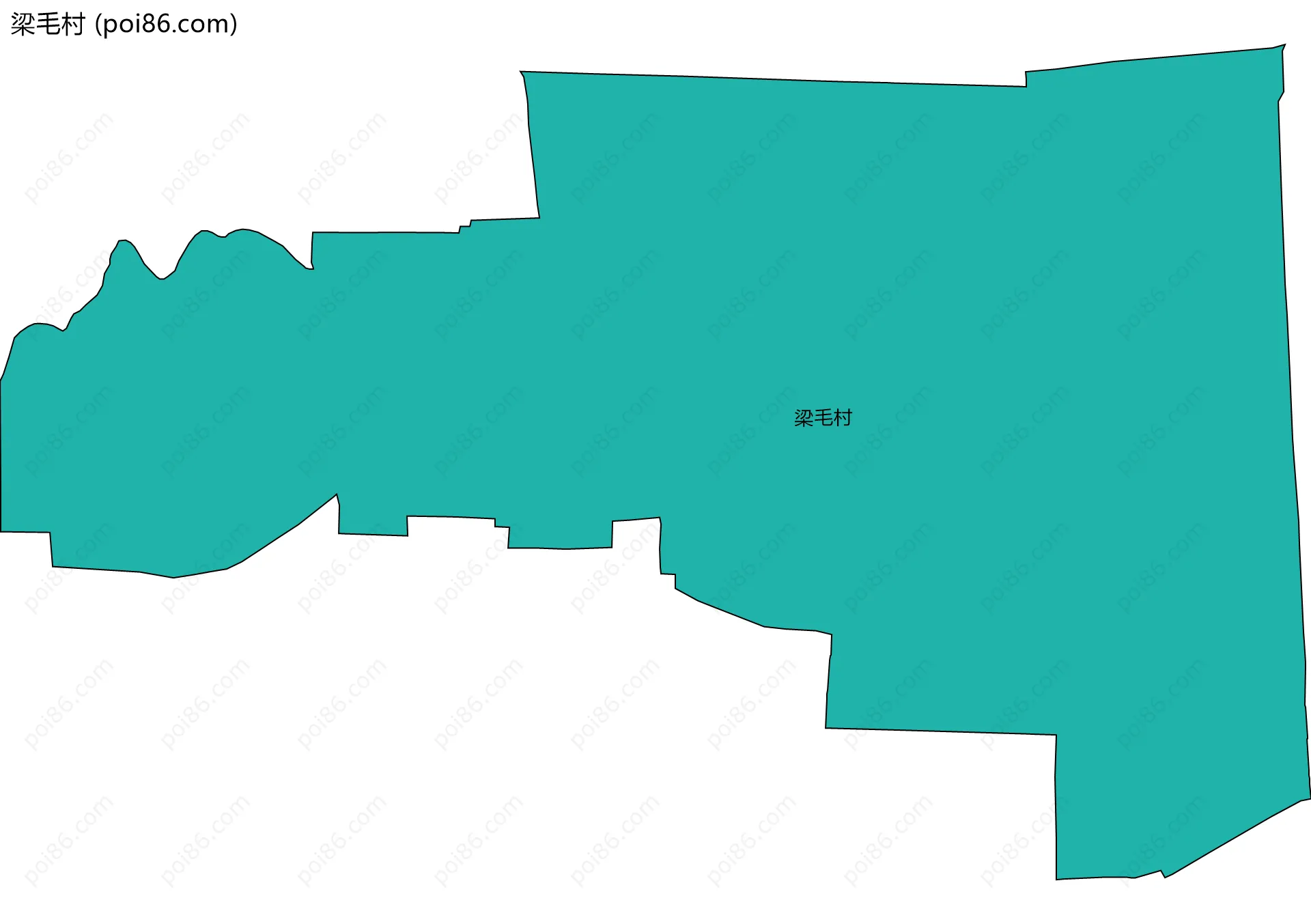 梁毛村边界地图