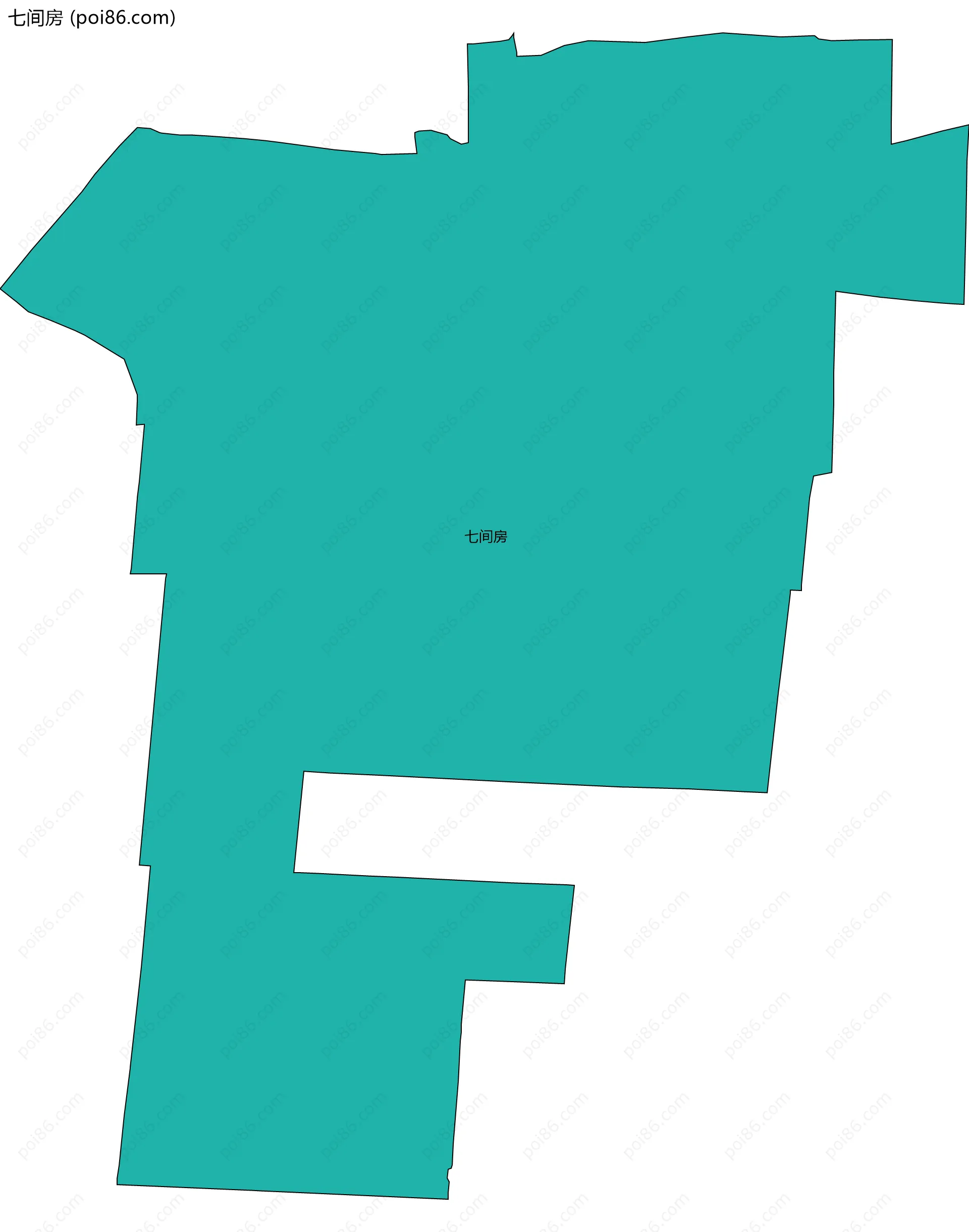 七间房边界地图