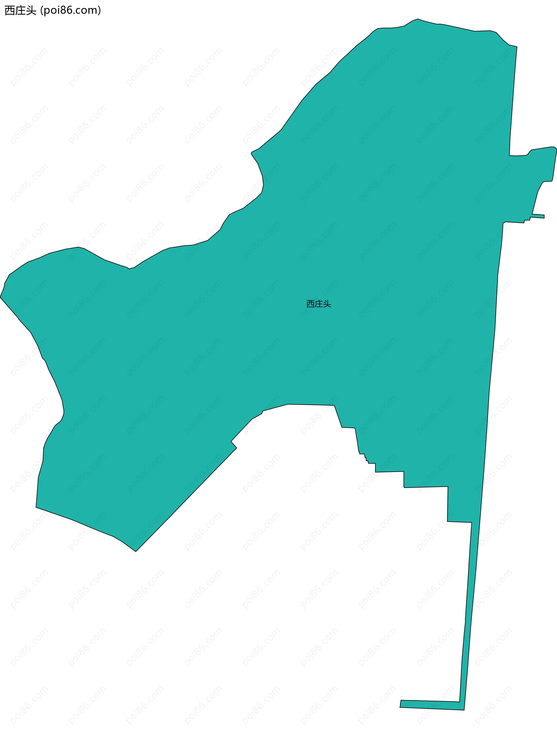 西庄头边界地图