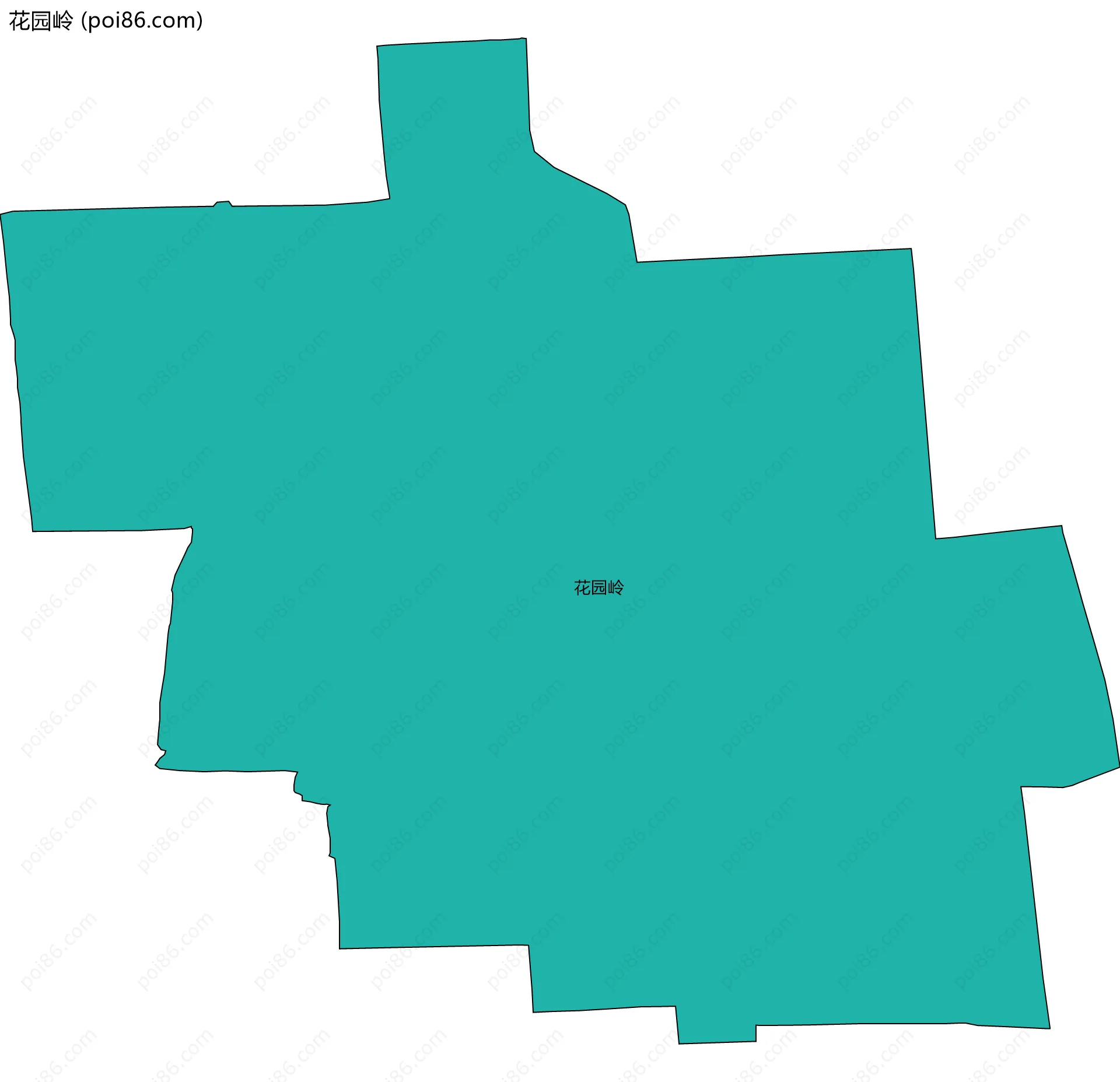 花园岭边界地图