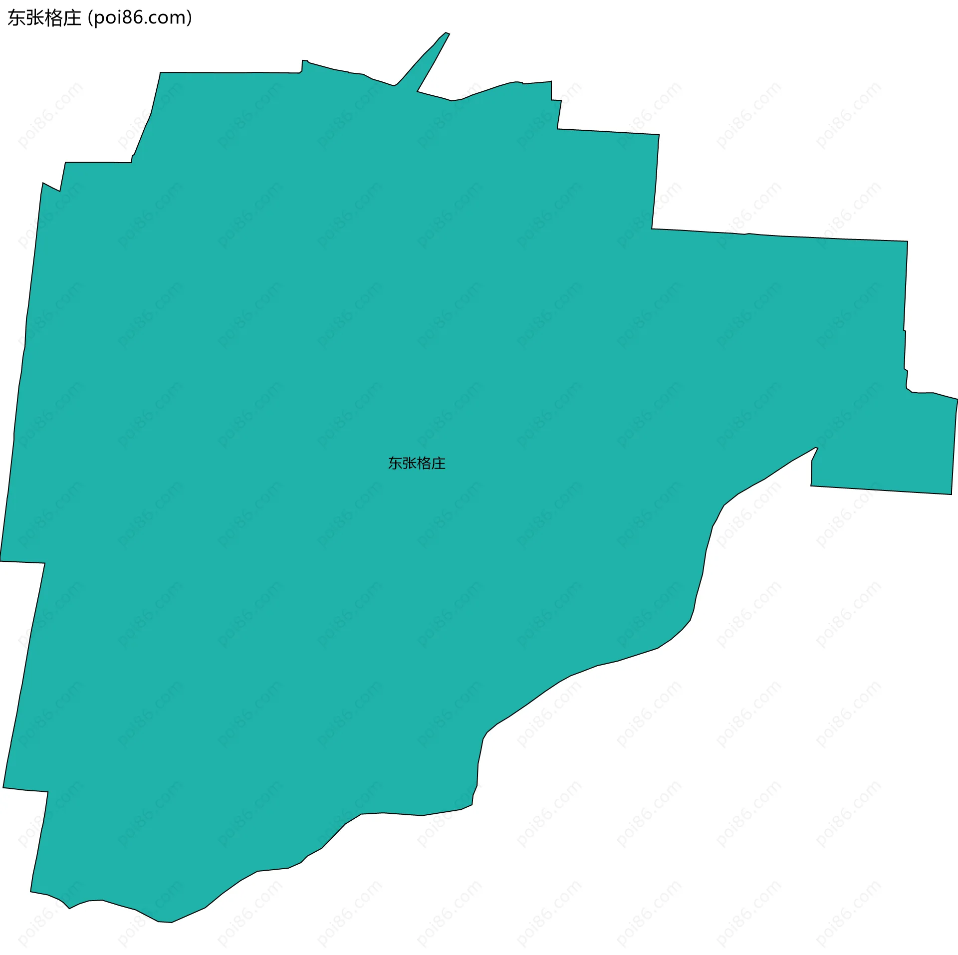 东张格庄边界地图