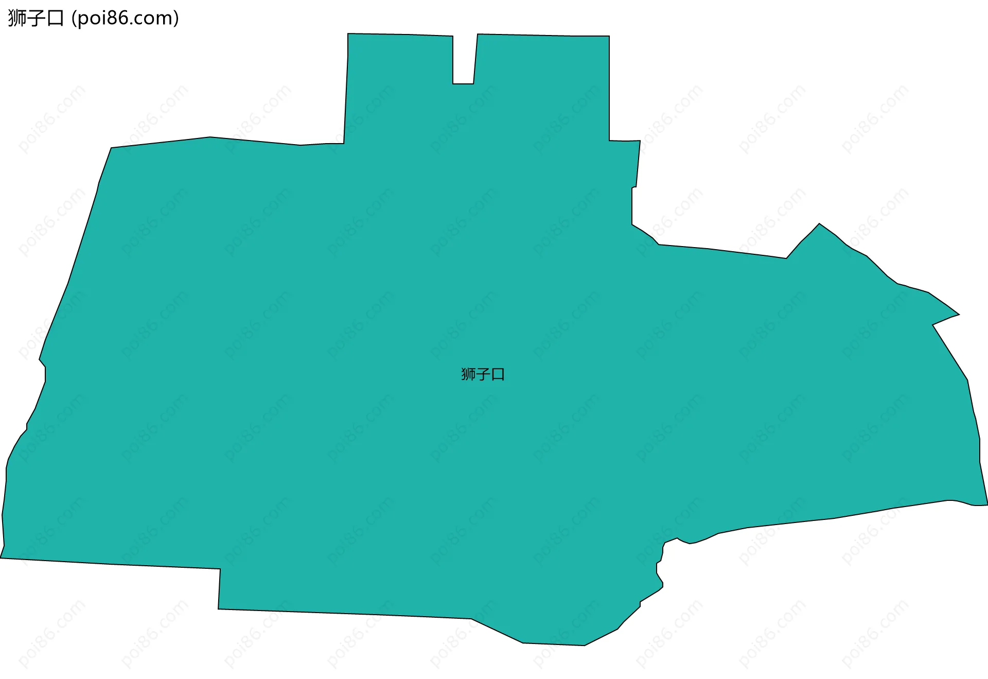 狮子口边界地图
