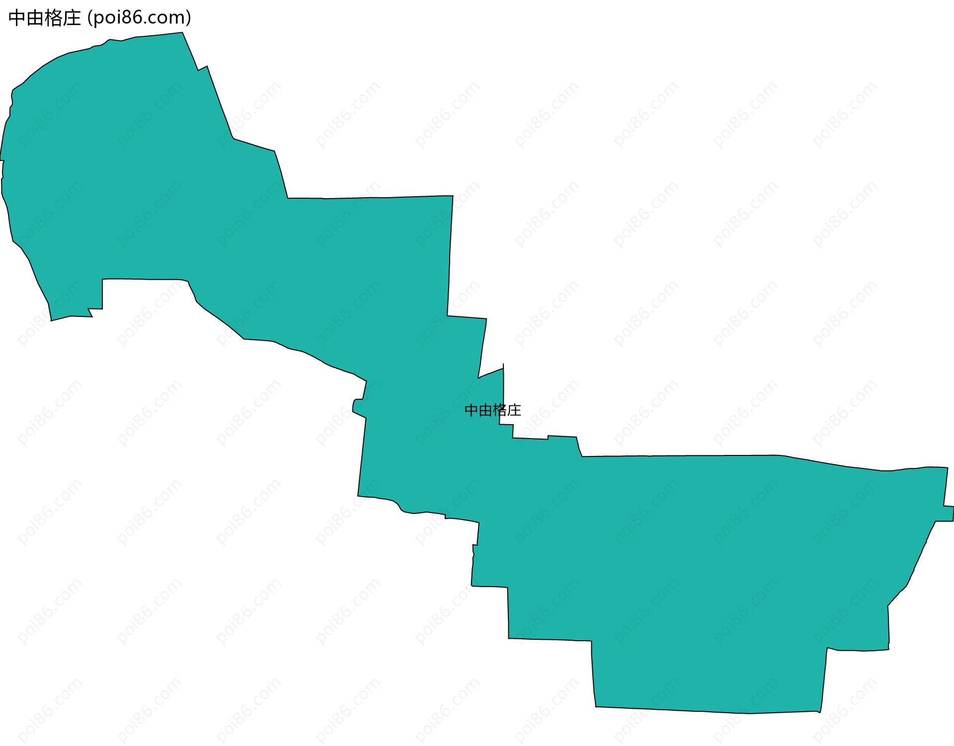 中由格庄边界地图