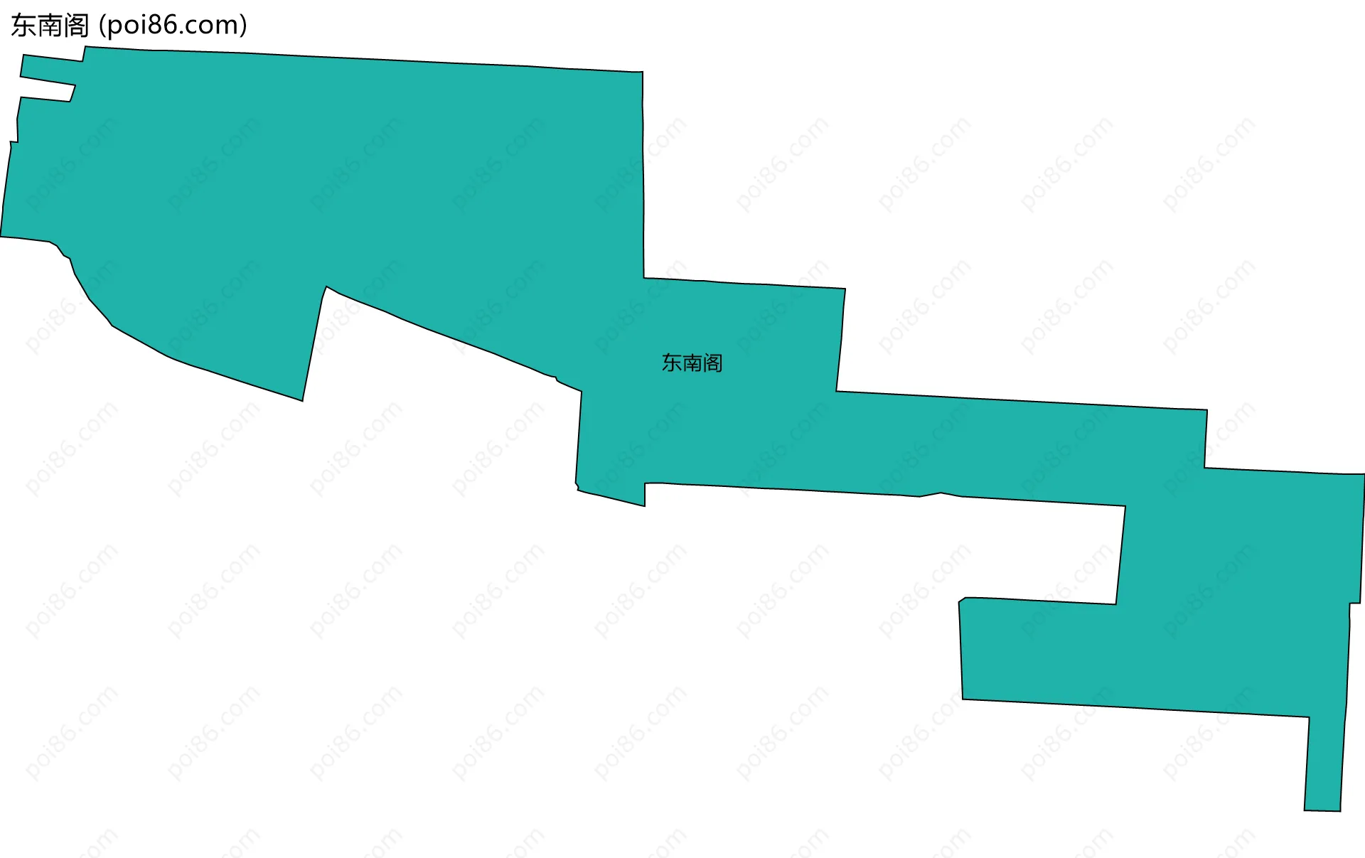 东南阁边界地图
