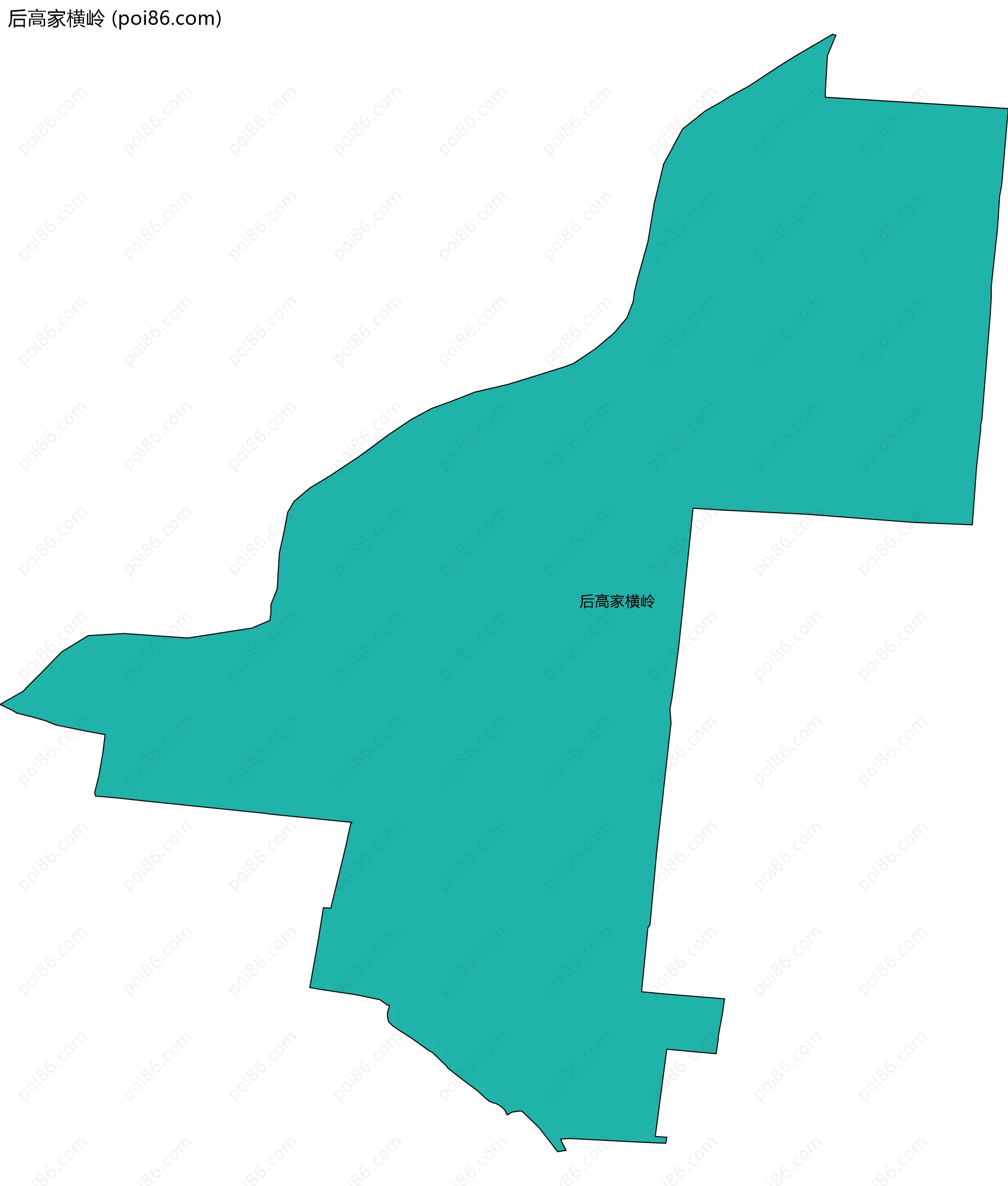 后高家横岭边界地图