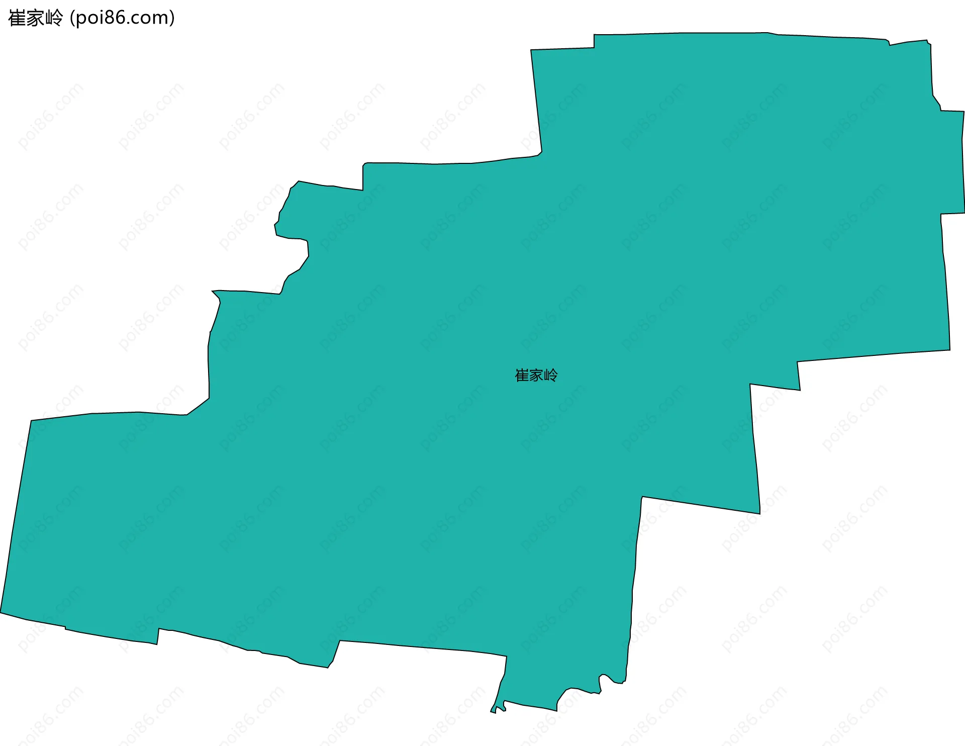 崔家岭边界地图