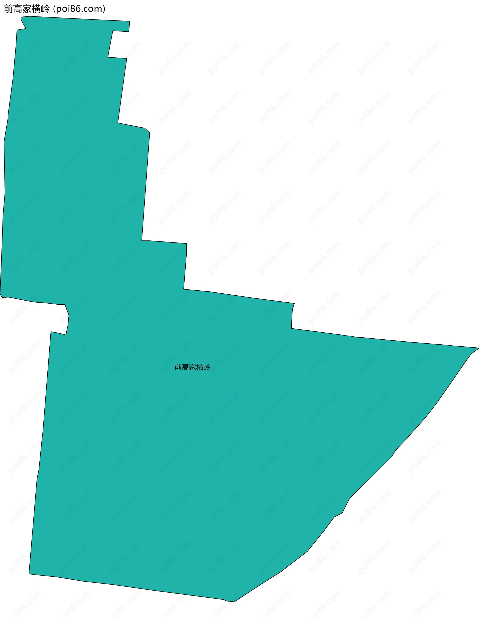 前高家横岭边界地图
