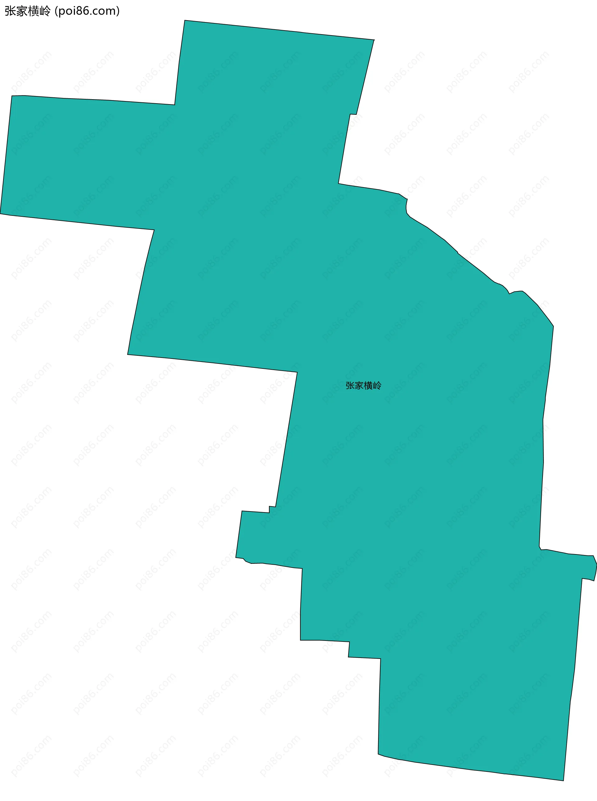 张家横岭边界地图