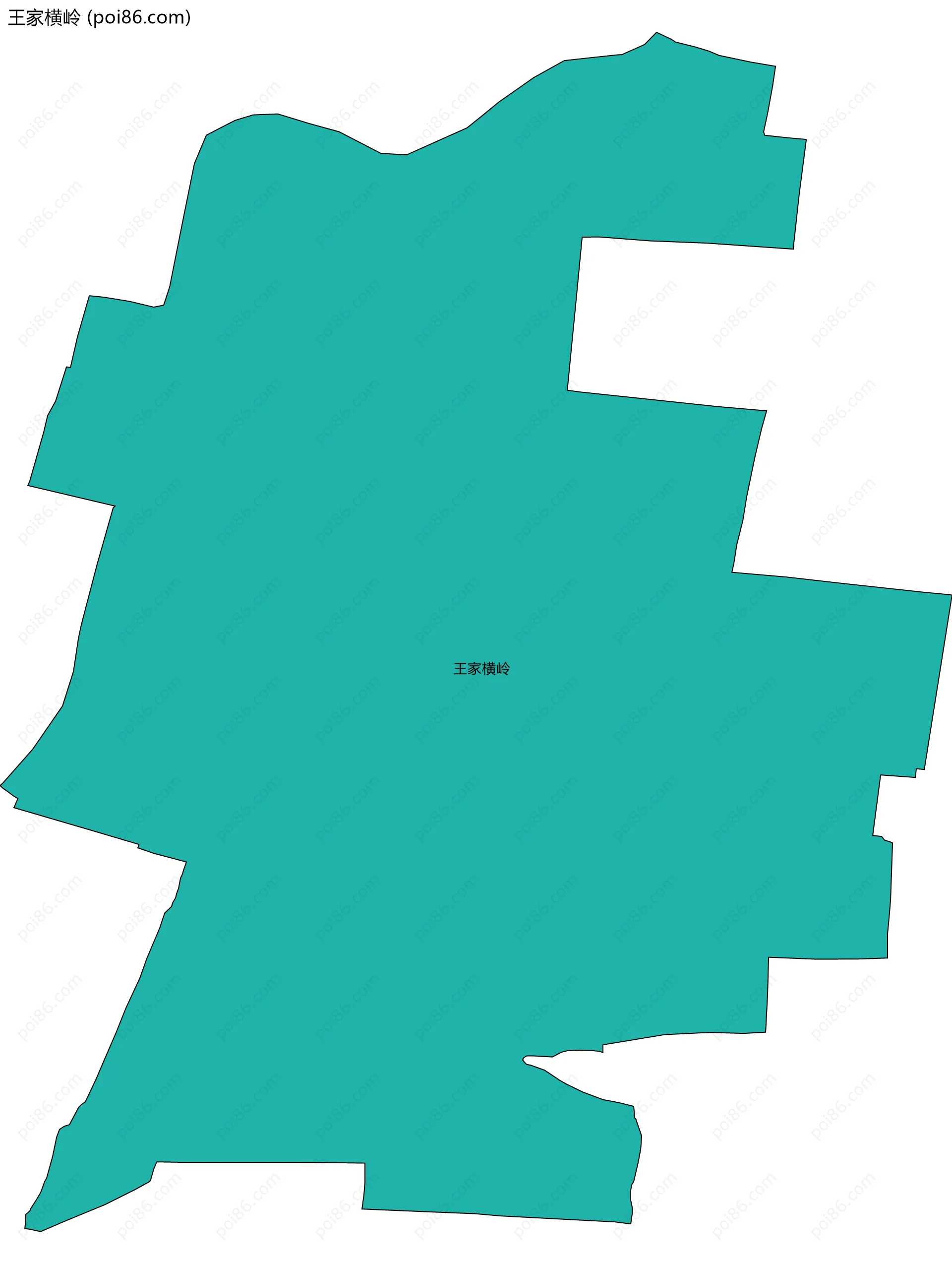 王家横岭边界地图