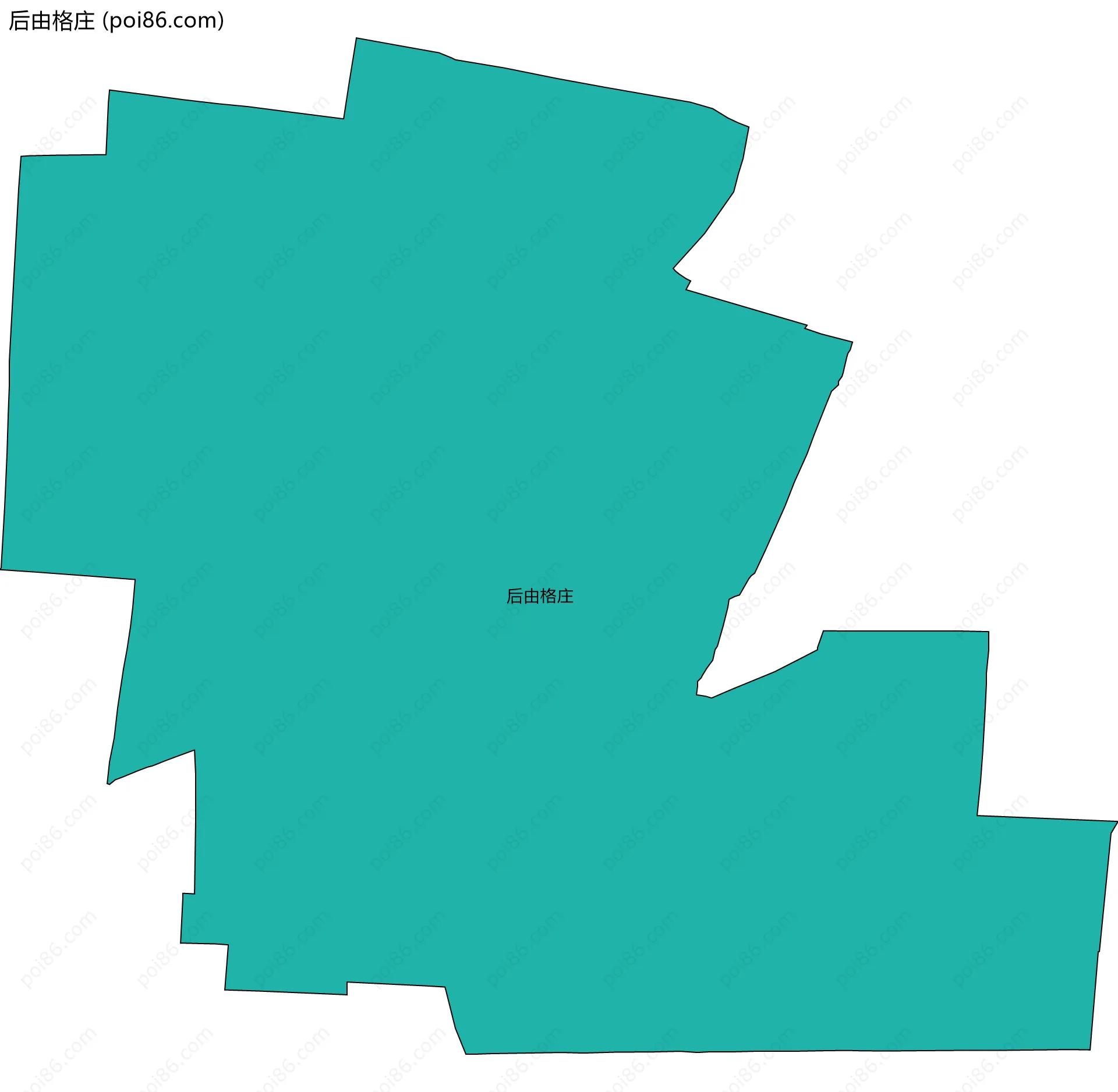 后由格庄边界地图