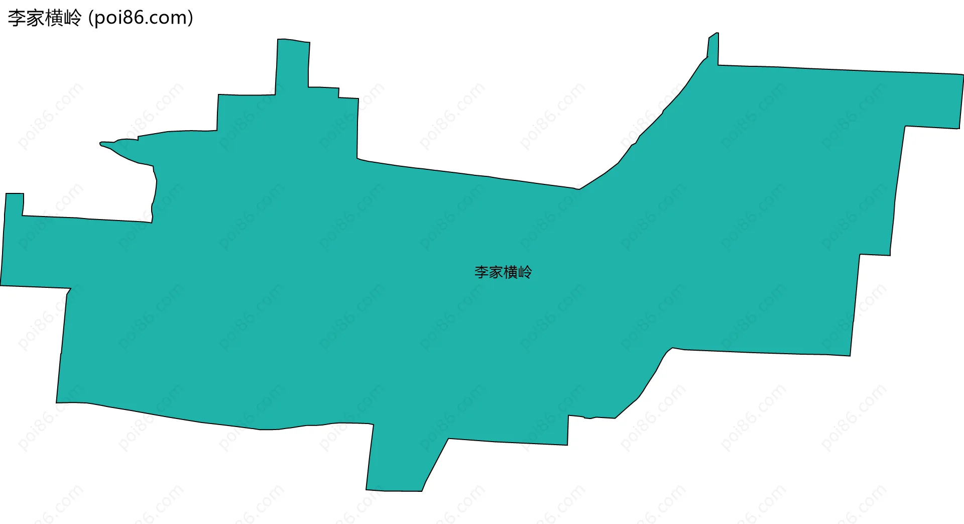 李家横岭边界地图