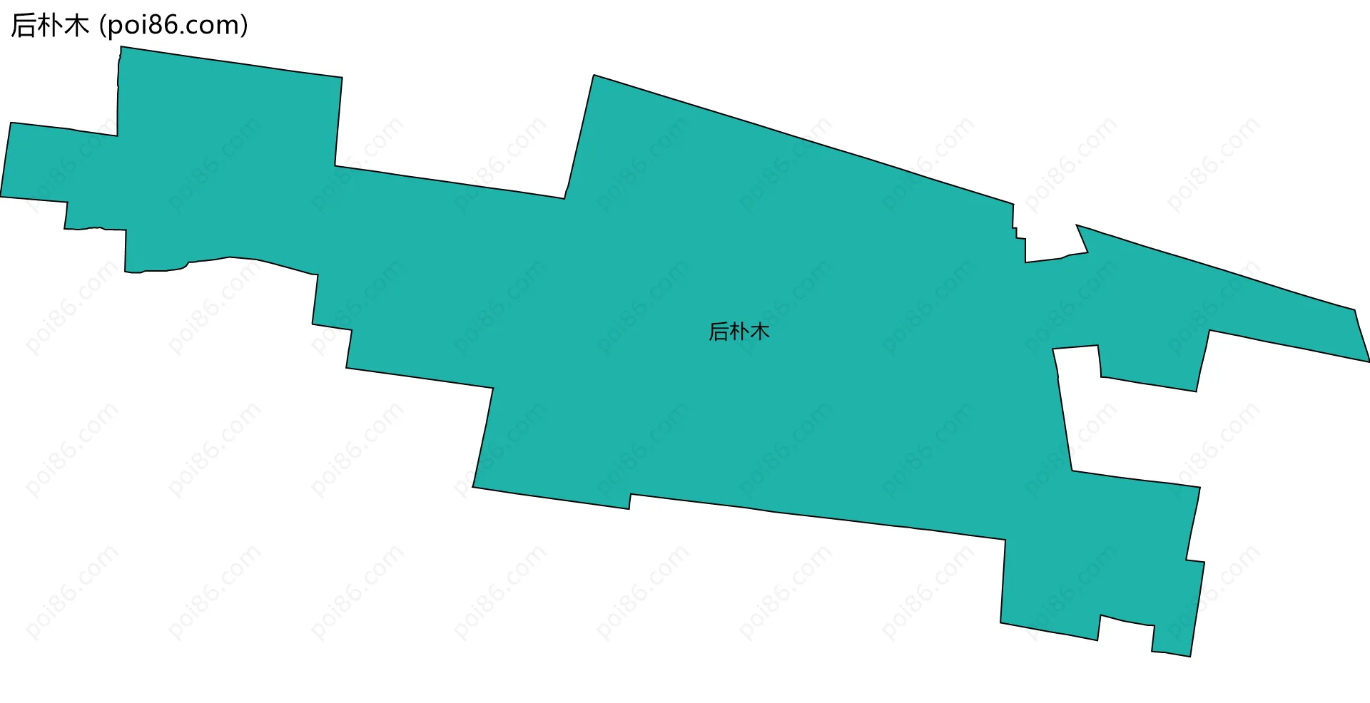 后朴木边界地图