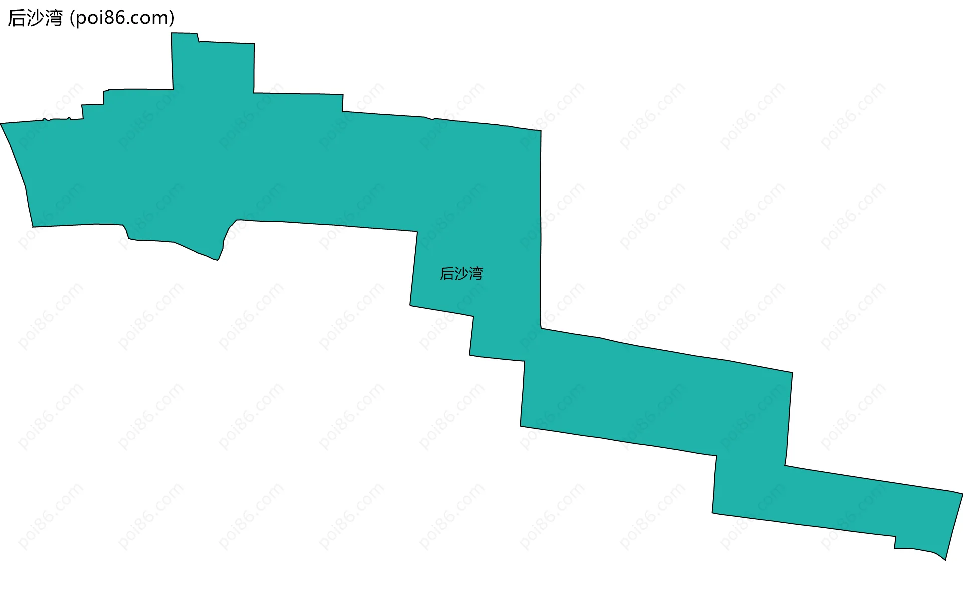 后沙湾边界地图