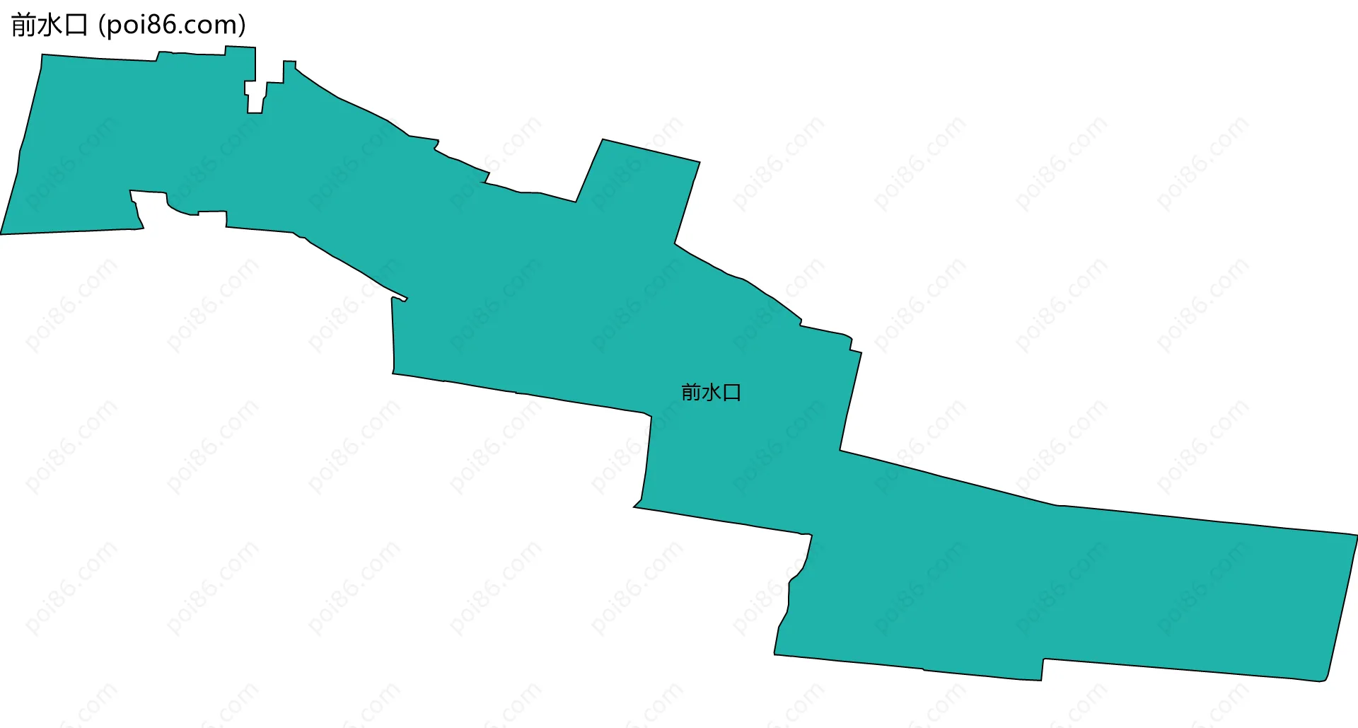 前水口边界地图