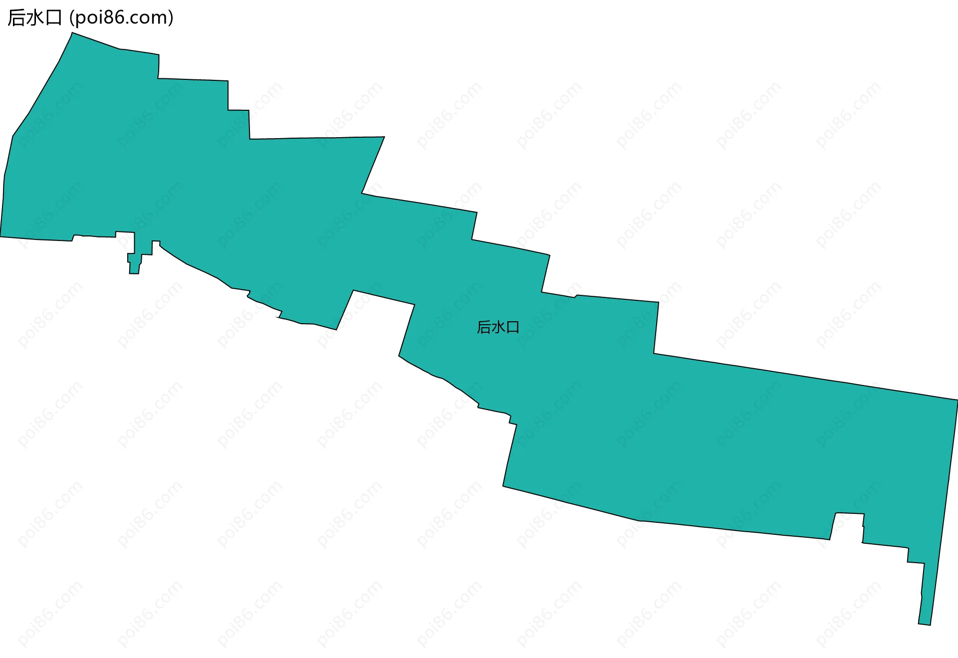 后水口边界地图