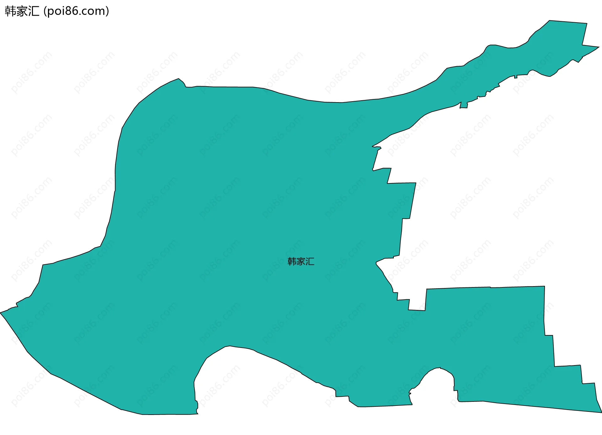 韩家汇边界地图