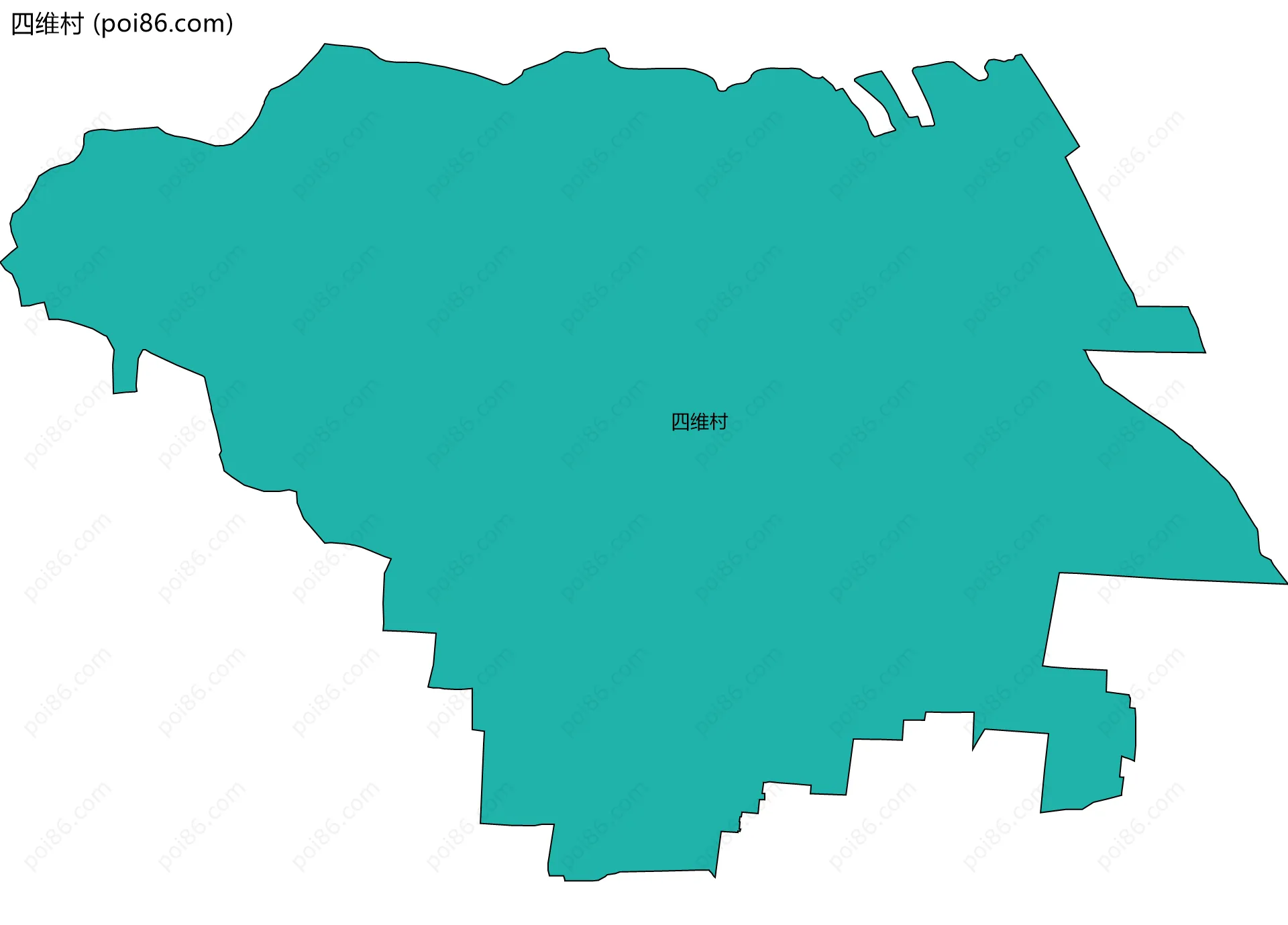 四维村边界地图