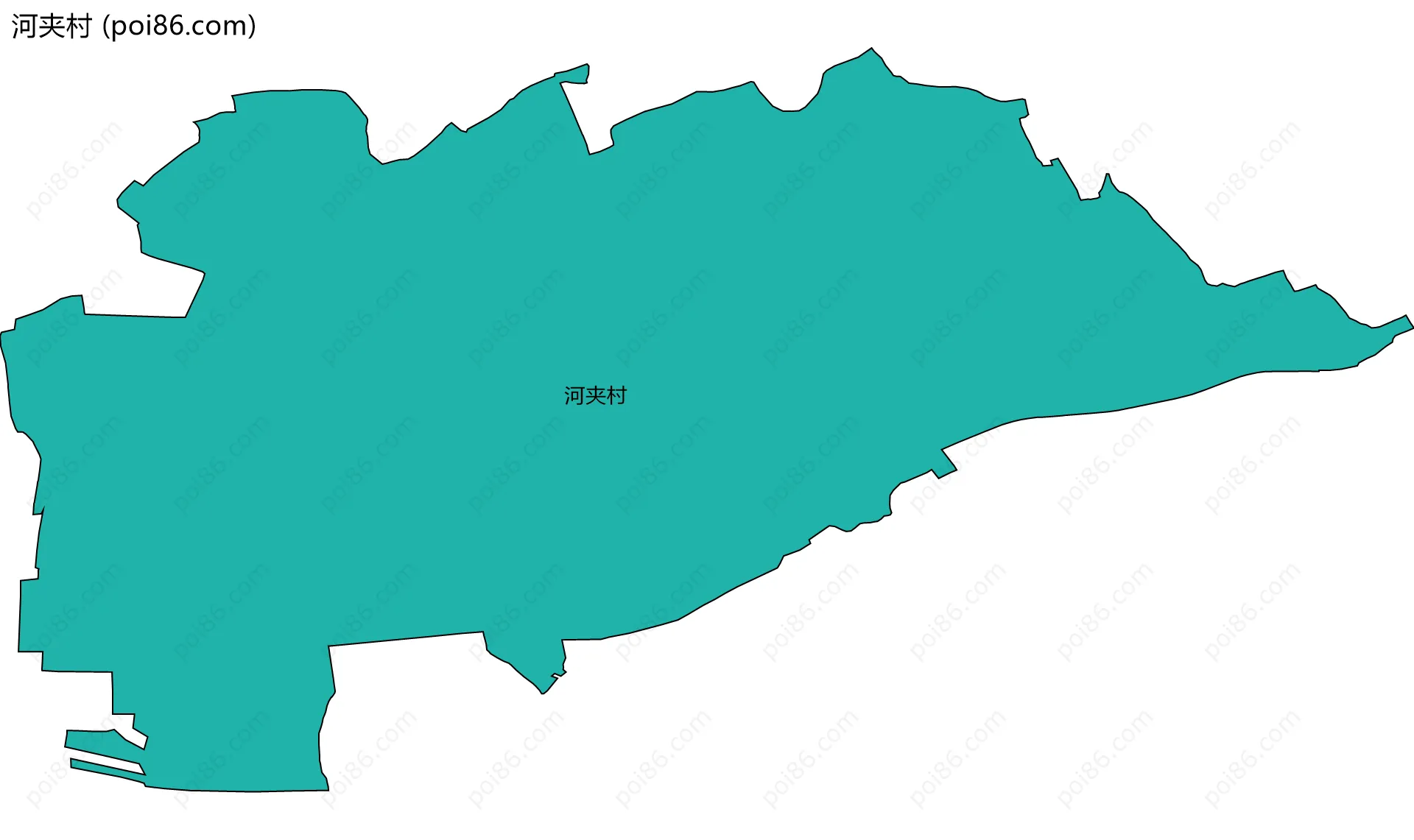 河夹村边界地图