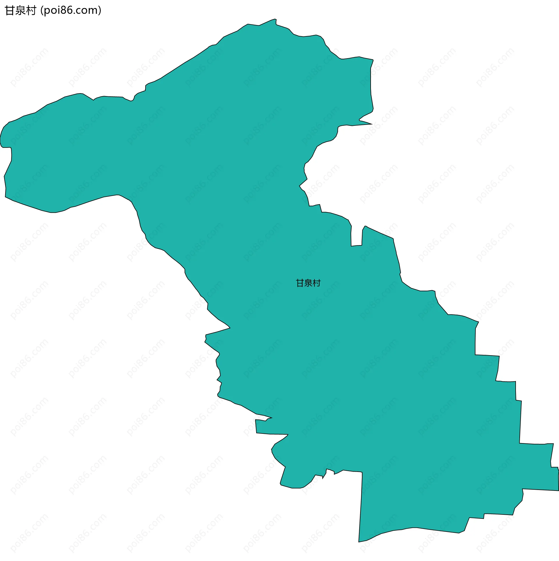 甘泉村边界地图