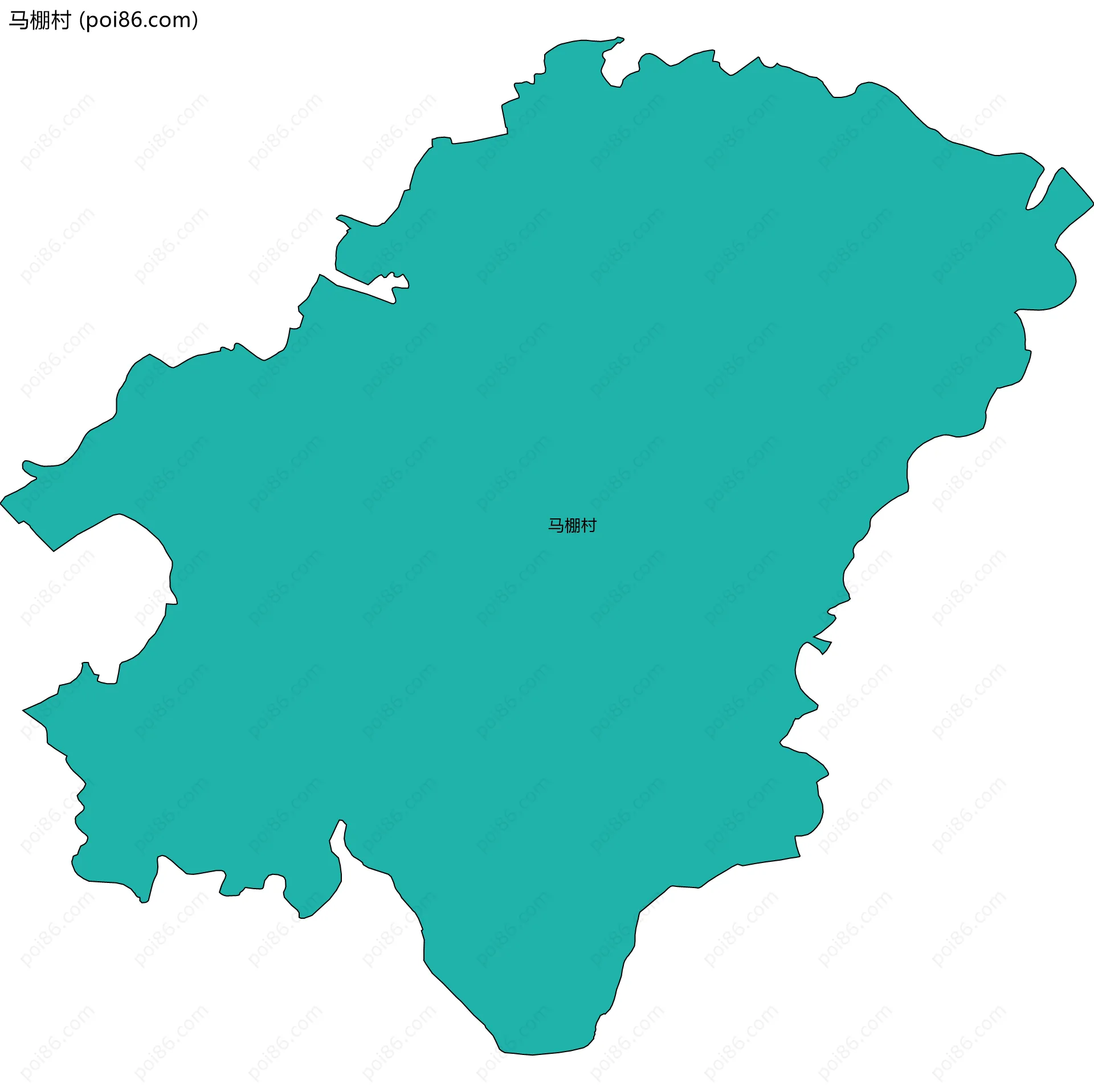 马棚村边界地图