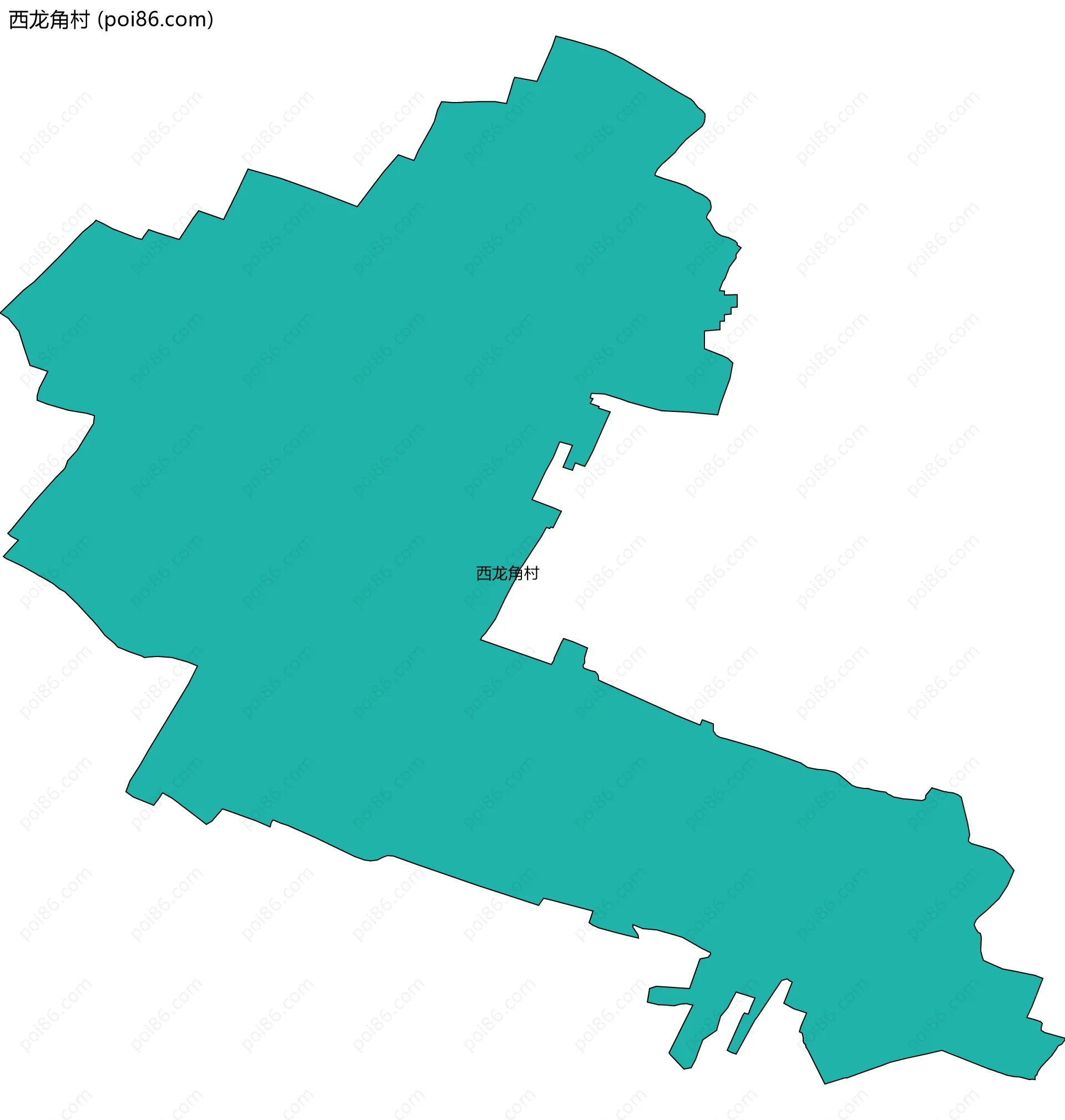 西龙角村边界地图