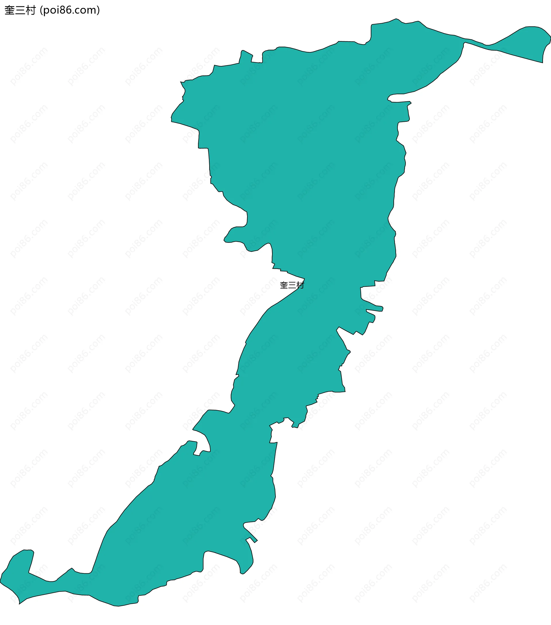 奎三村边界地图