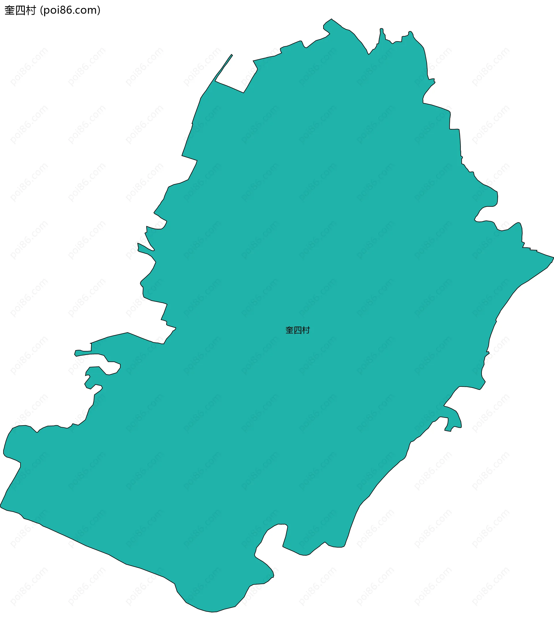 奎四村边界地图
