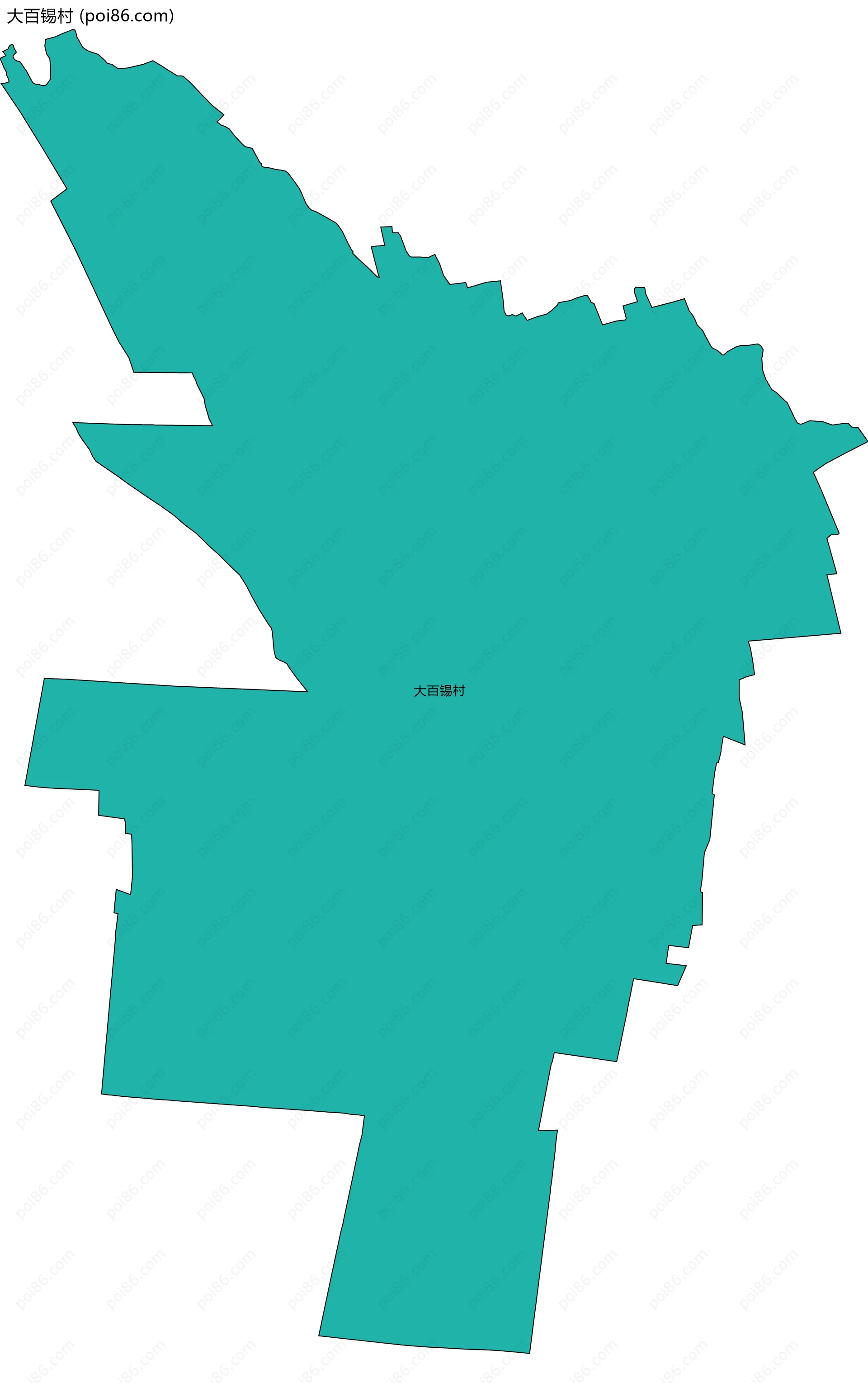 大百锡村边界地图
