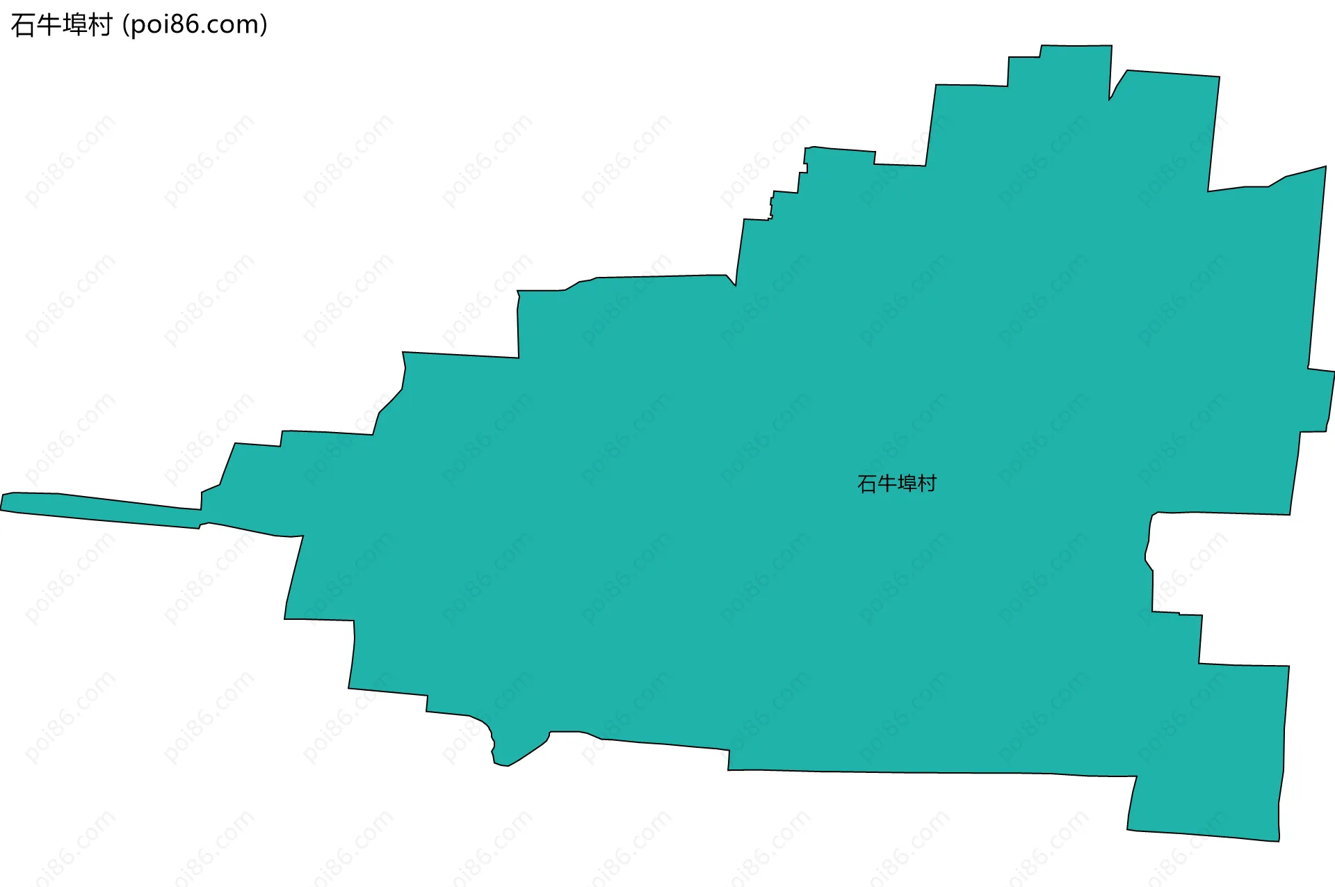石牛埠村边界地图