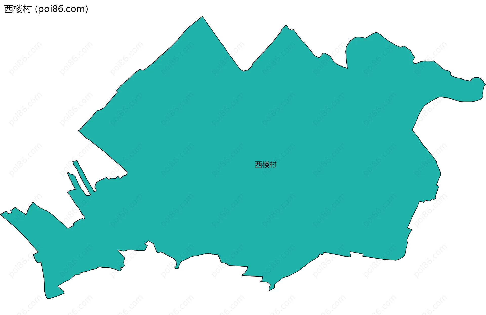 西楼村边界地图