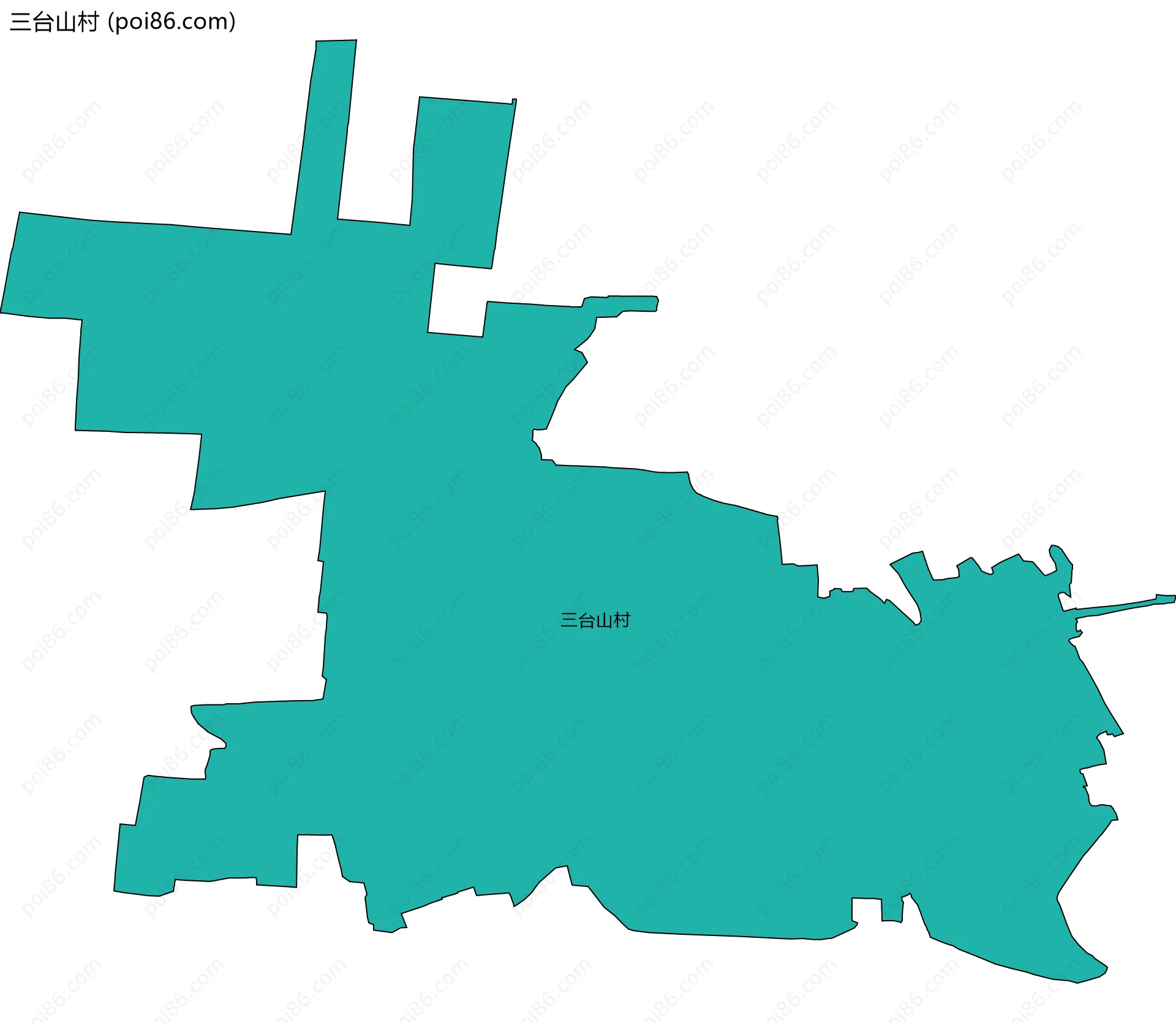 三台山村边界地图