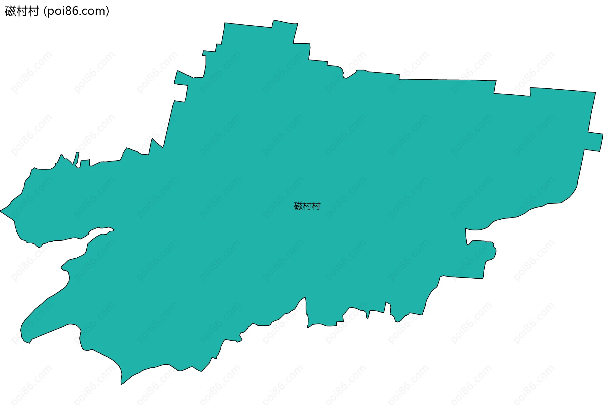 磁村村边界地图