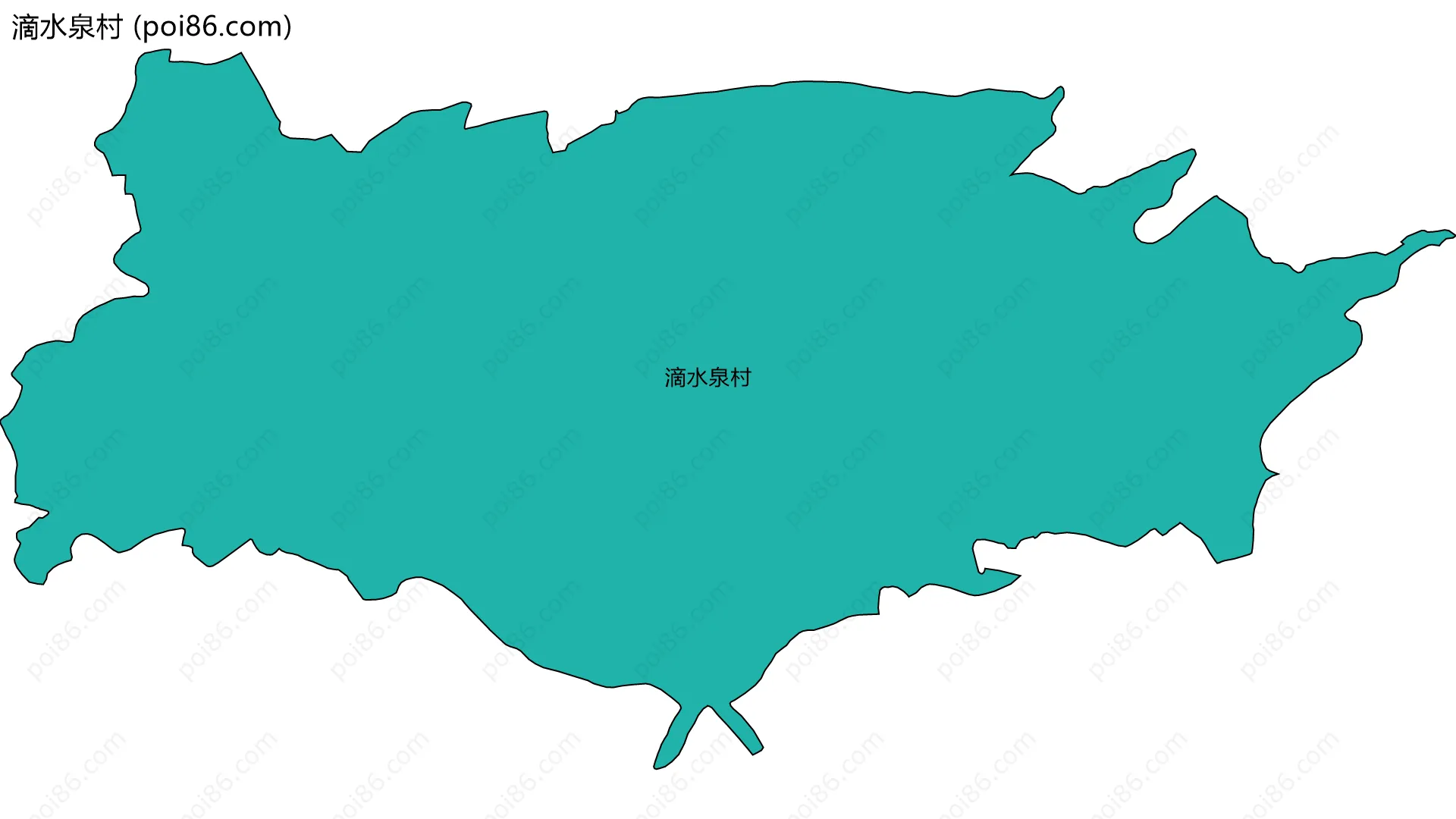 滴水泉村边界地图