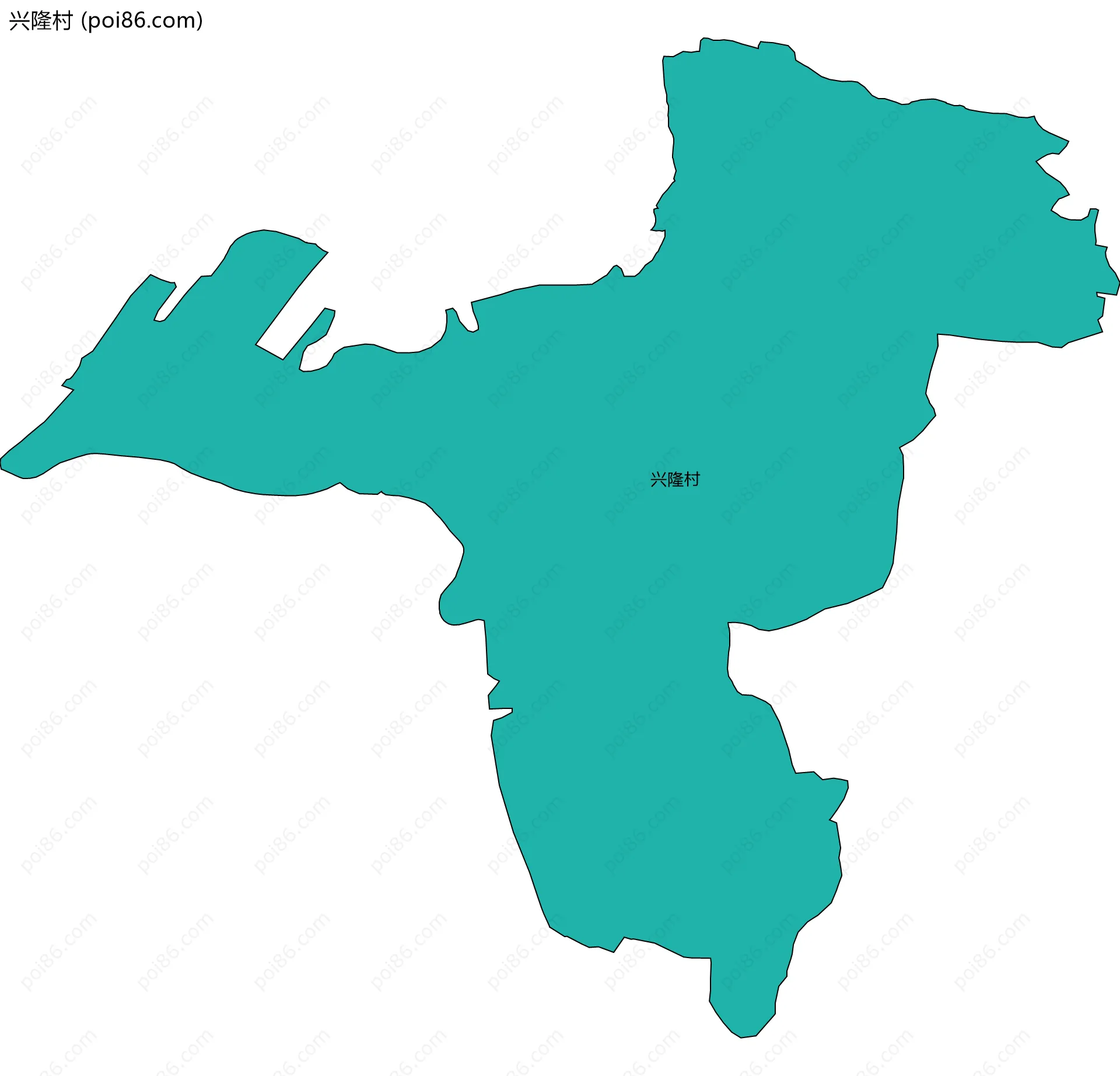 兴隆村边界地图