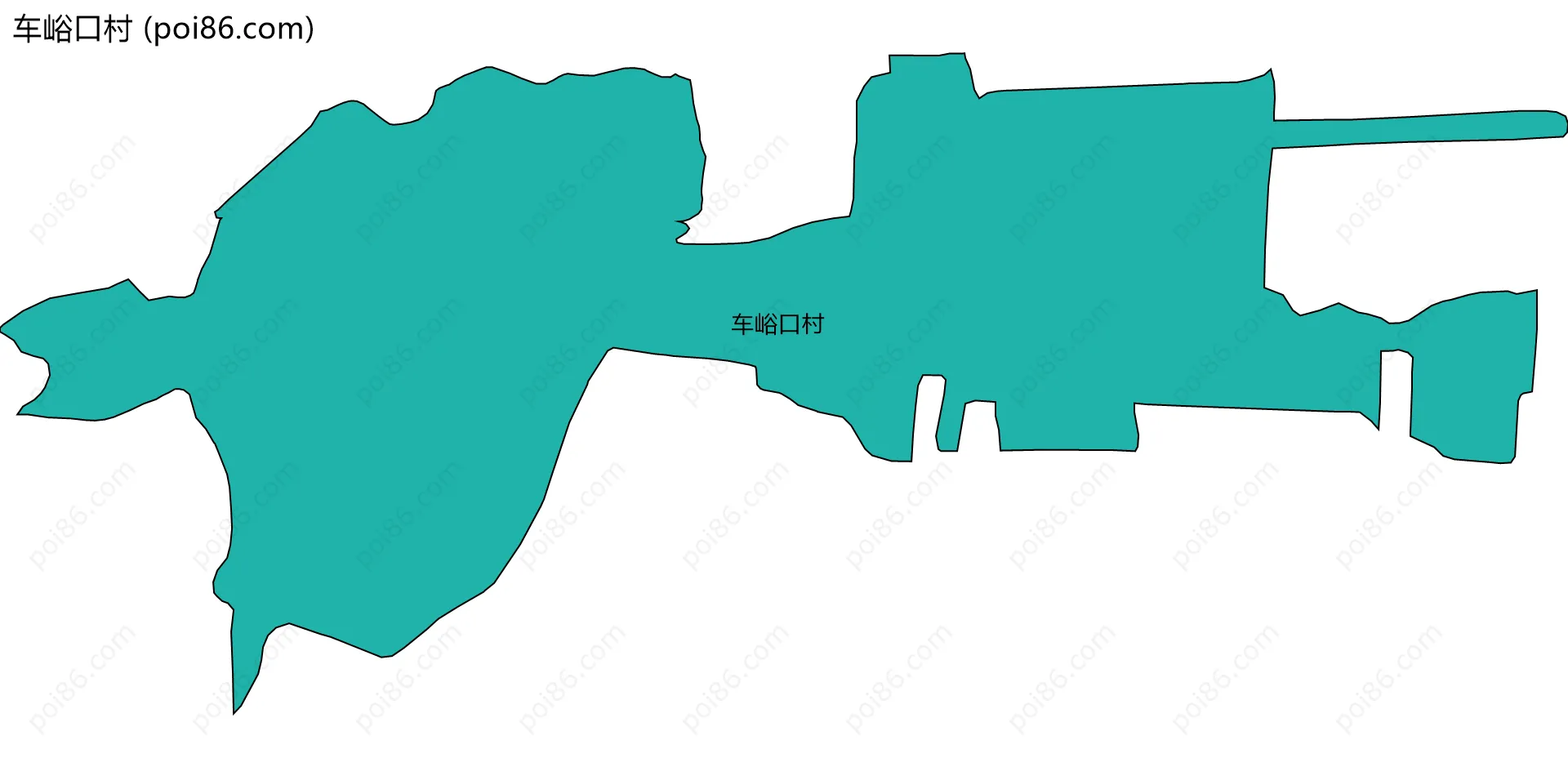 车峪口村边界地图