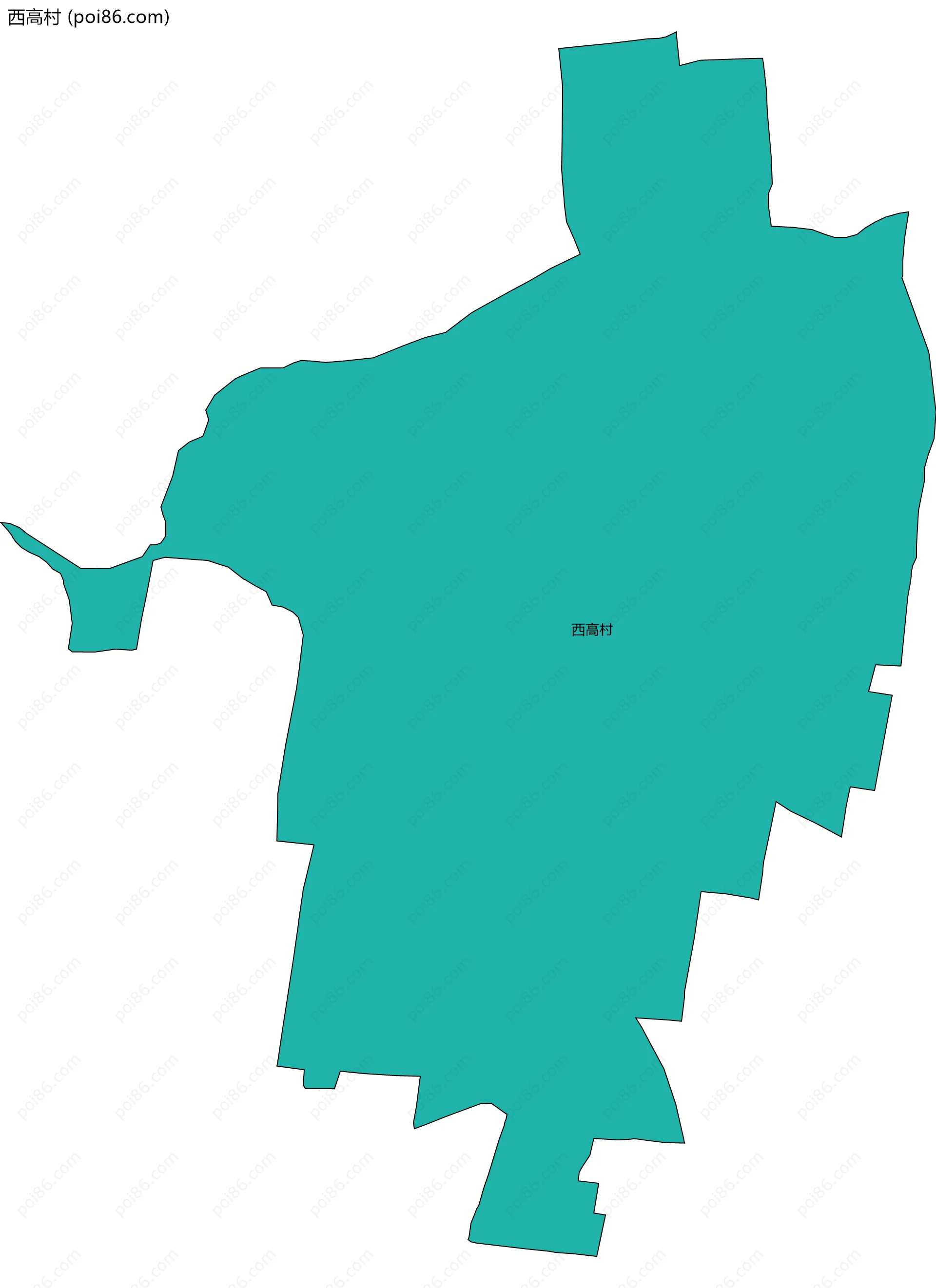 西高村边界地图